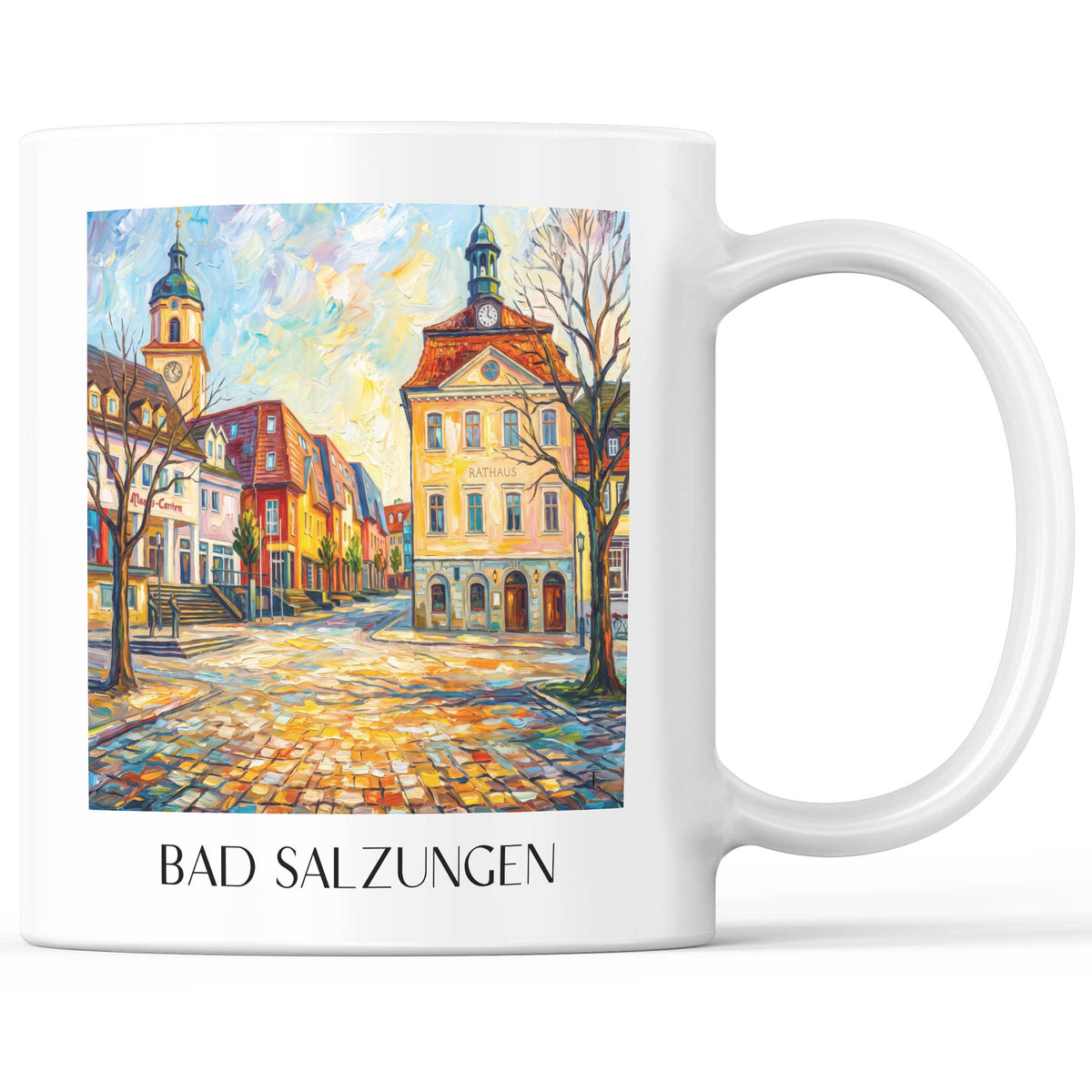 Bad Salzungen Kaffeebecher - Werratal - Deutschland Becher - Kaffeetasse im Ölgemälde Stil - favplace