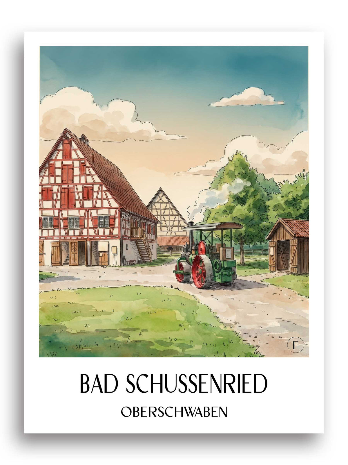 bad-schussenried-oberschwaben-deutschland-poster-aquarell