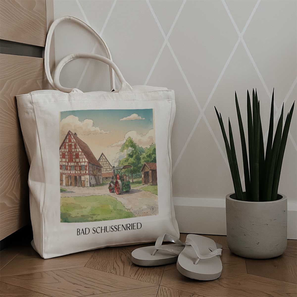 bad-schussenried-oberschwaben-deutschland-einkaufstasche-aquarell