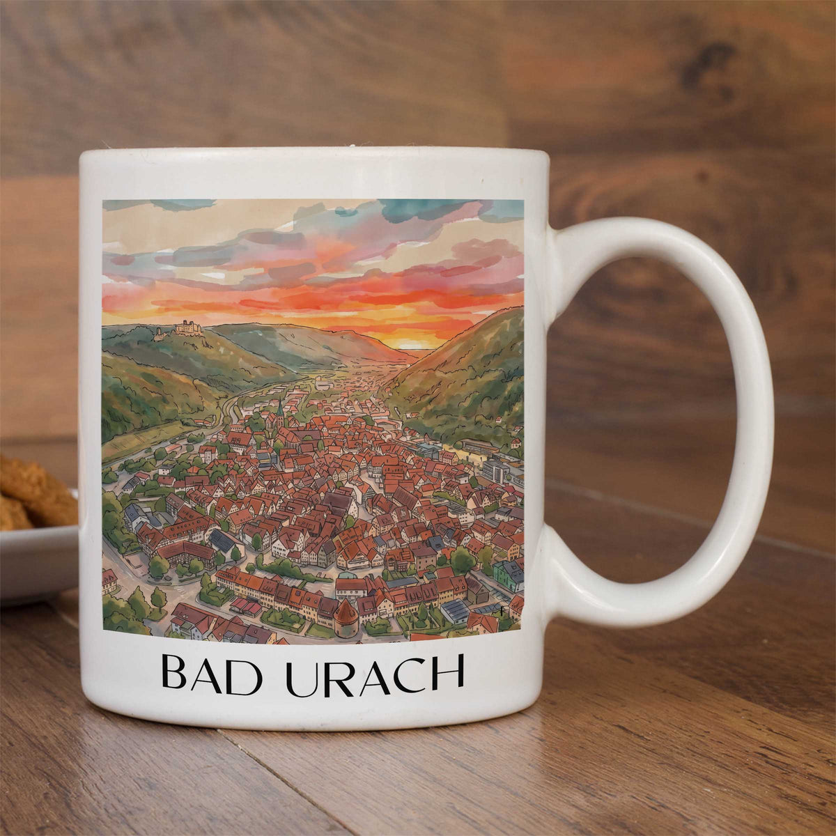 bad-urach-schwäbische-alb-deutschland-kaffeebecher-aquarell