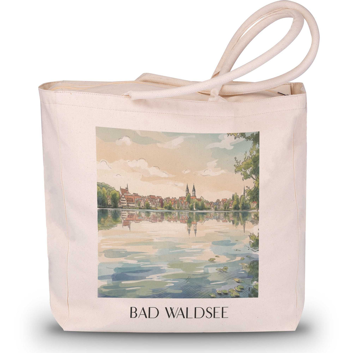 bad-waldsee-oberschwaben-deutschland-einkaufstasche-aquarell