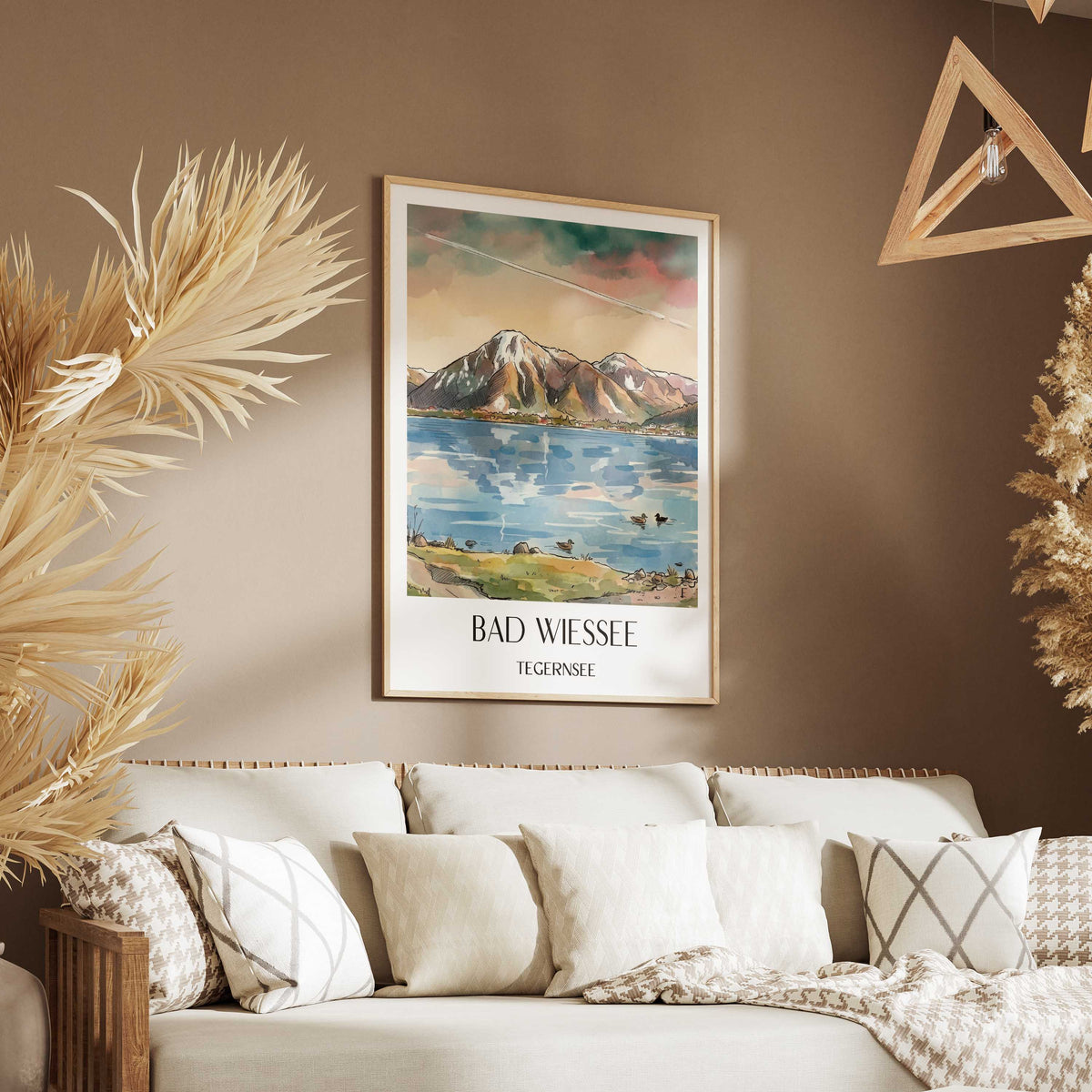 bad-wiessee-tegernsee-deutschland-poster-aquarell