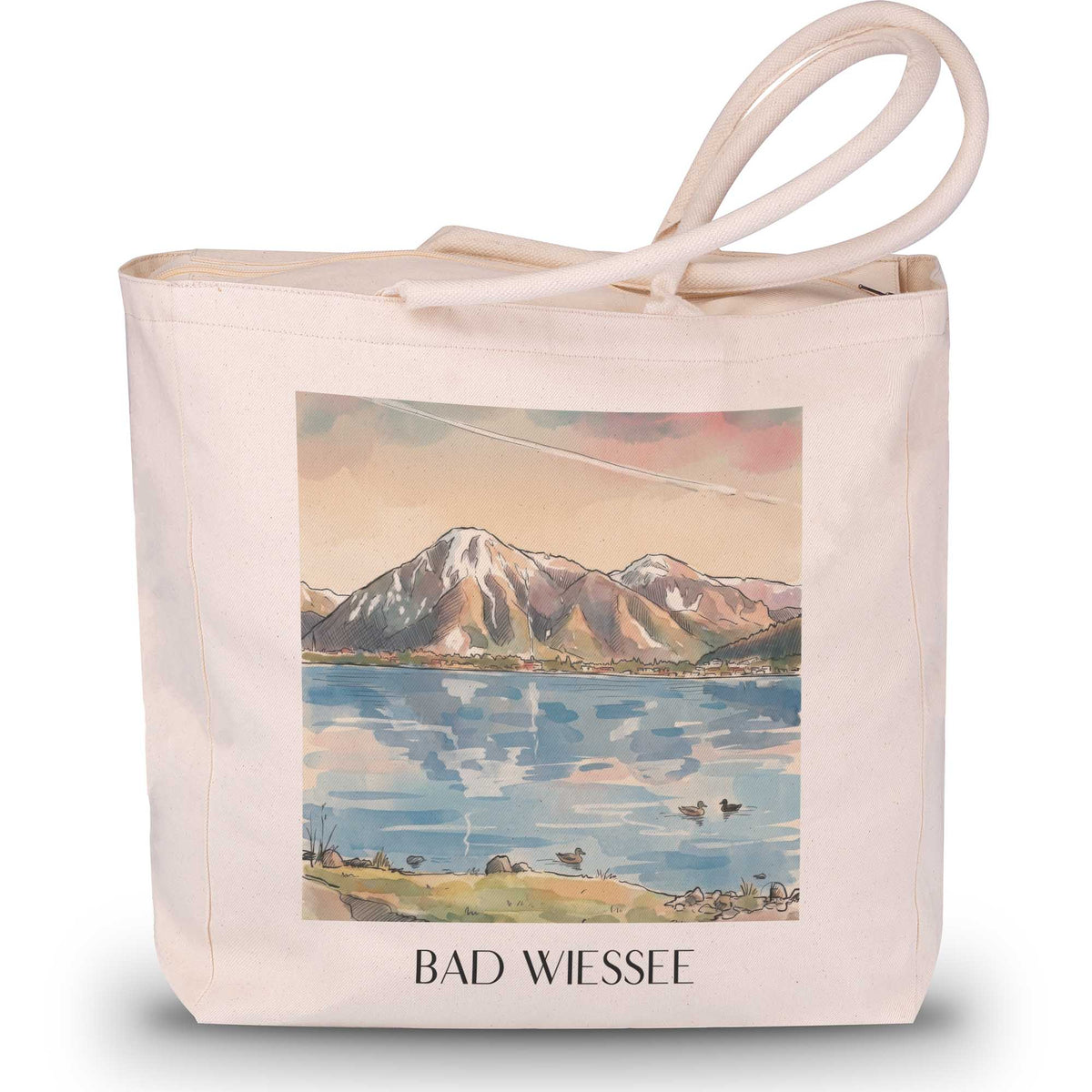 bad-wiessee-tegernsee-deutschland-einkaufstasche-aquarell