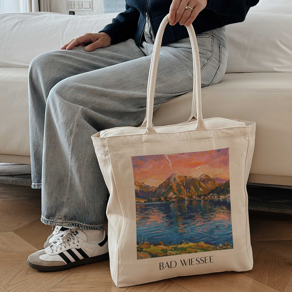 bad-wiessee-tegernsee-deutschland-einkaufstasche-oil-painting-oelgemaelde