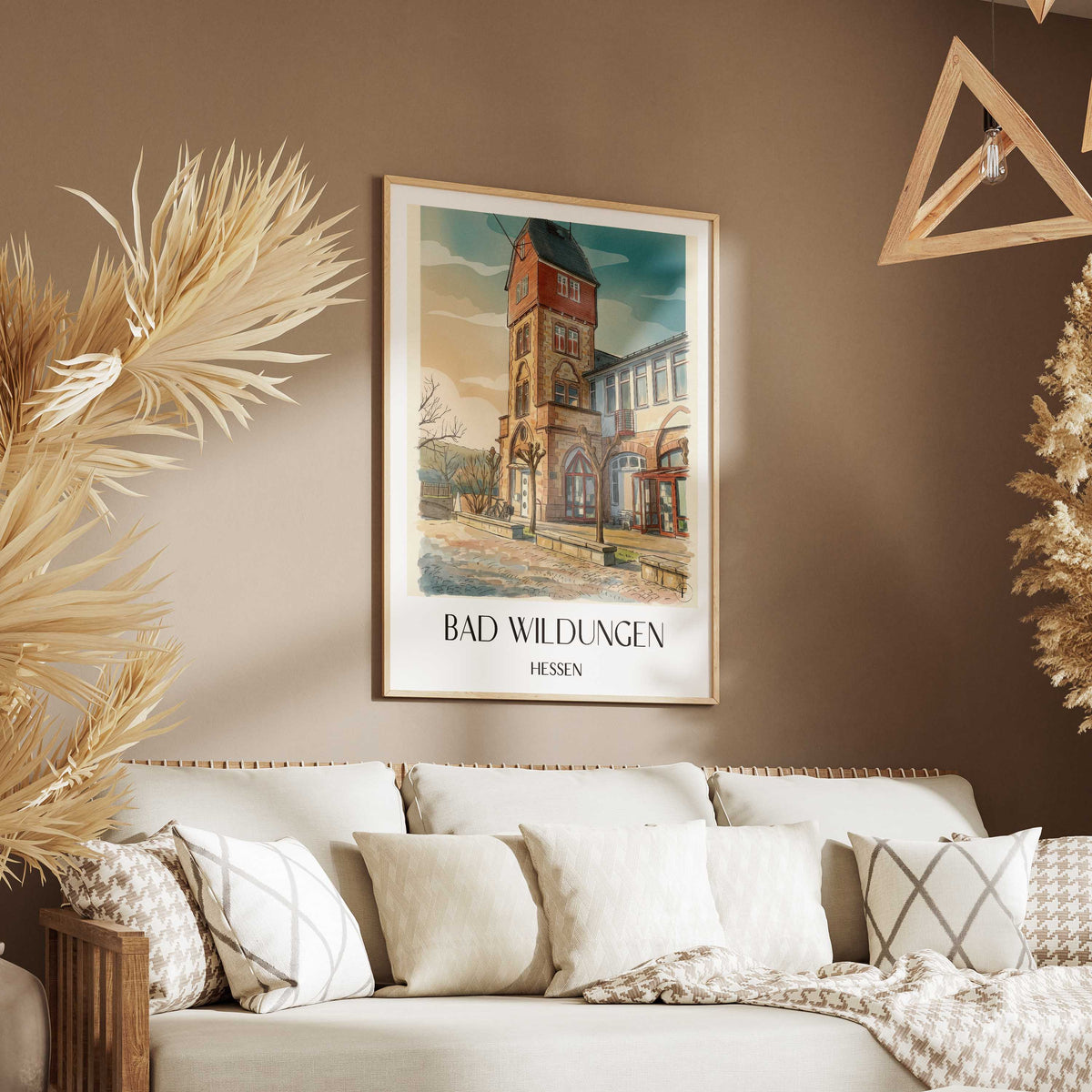 bad-wildungen-hessen-deutschland-poster-aquarell