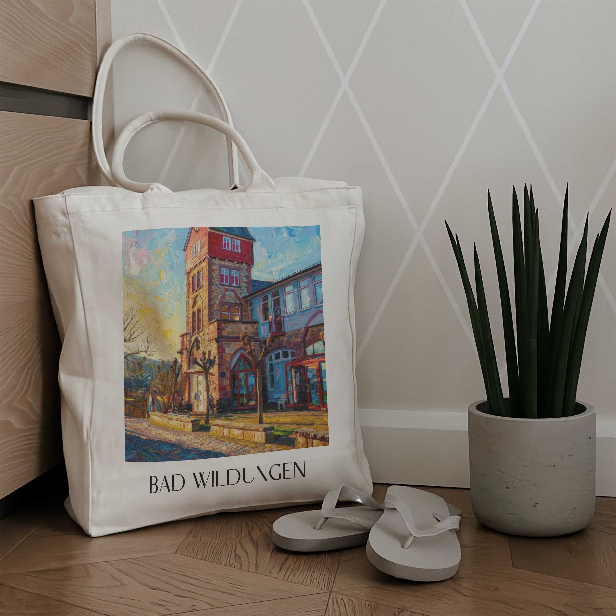bad-wildungen-hessen-deutschland-einkaufstasche-oil-painting-oelgemaelde