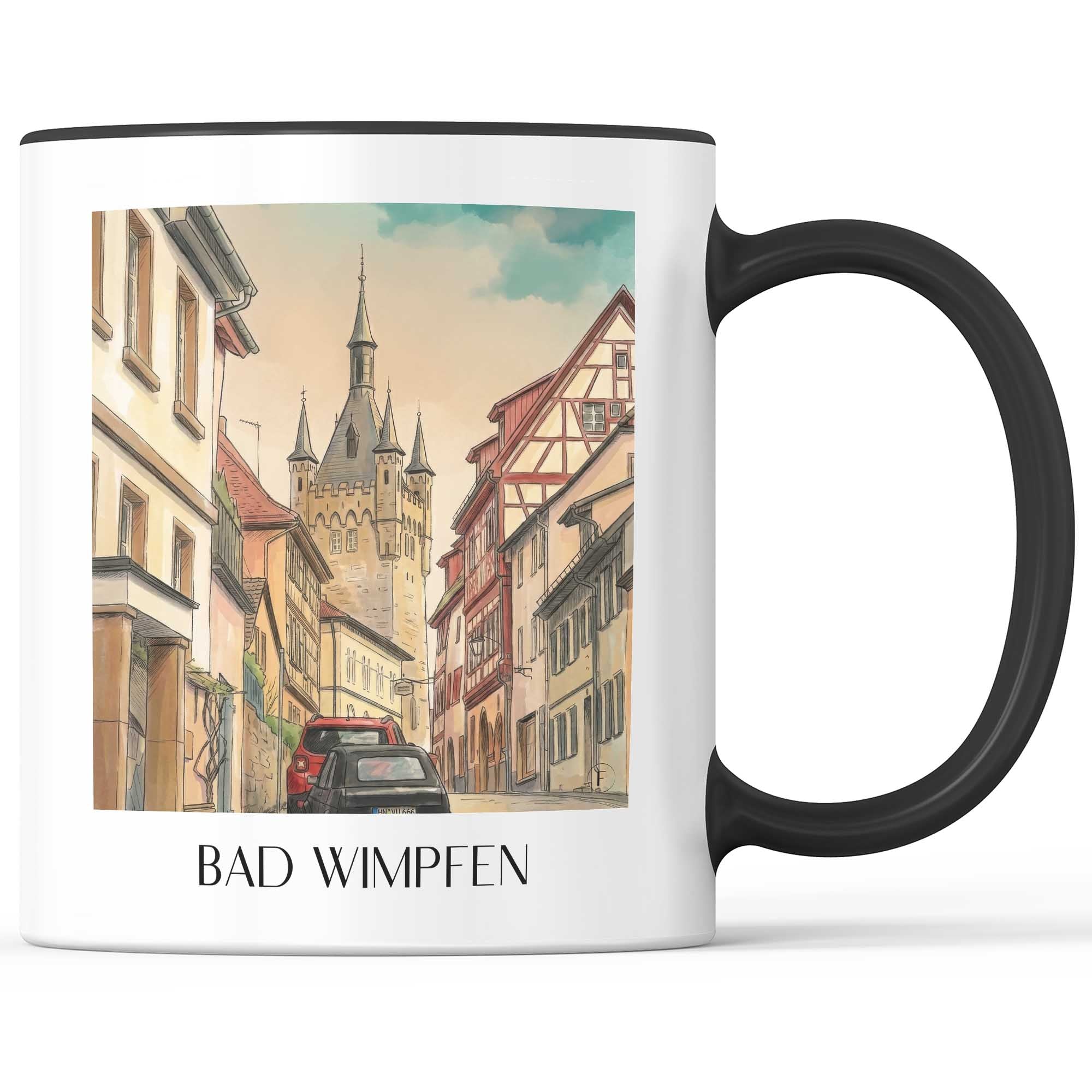 bad-wimpfen-neckartal-deutschland-kaffeebecher-aquarell