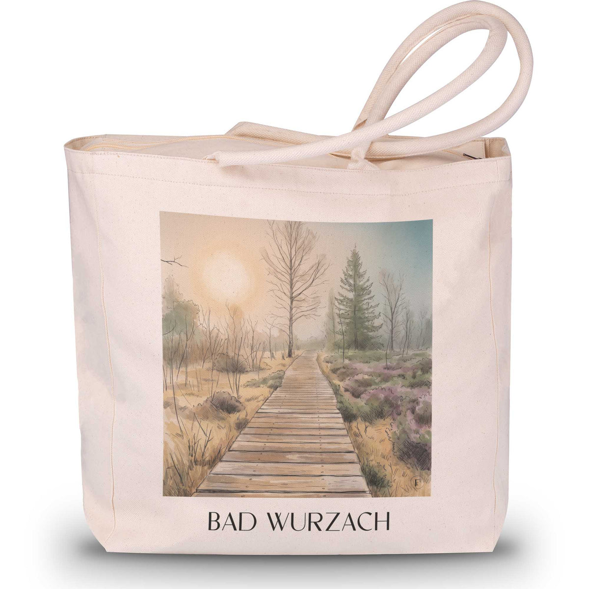 Bad Wurzach Shopping Tasche - Oberschwaben - Deutschland Tote Bag - Einkaufstasche im Aquarell Stil - favplace