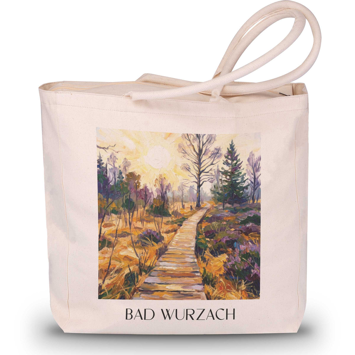 Bad Wurzach Shopping Tasche - Oberschwaben - Deutschland Tote Bag - Einkaufstasche im Ölgemälde Stil - favplace