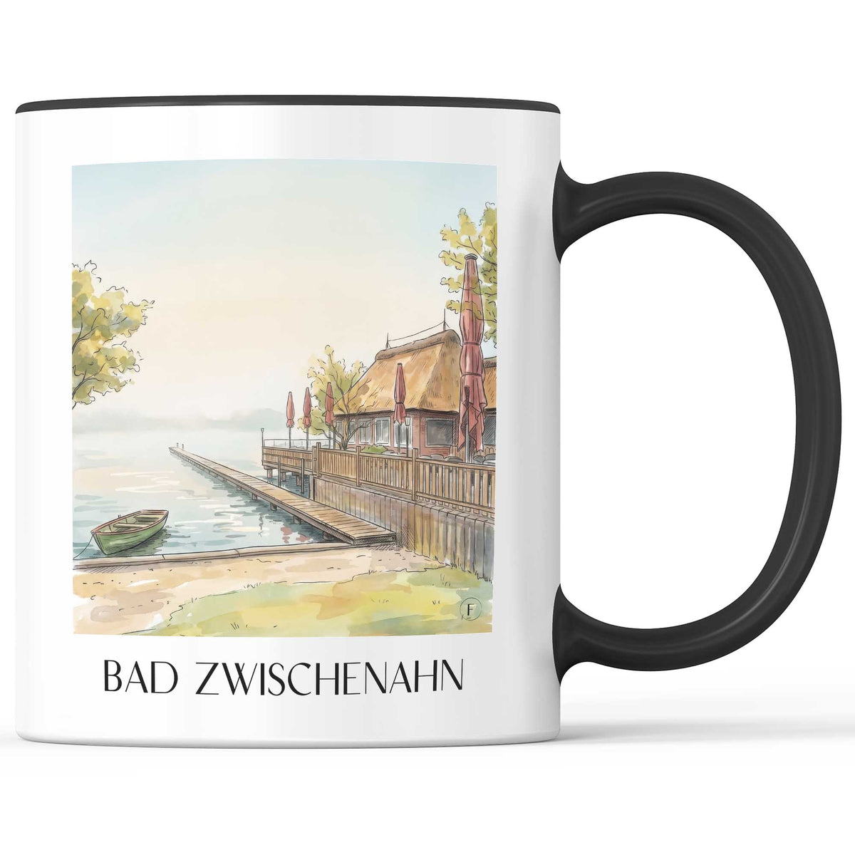 bad-zwischenahn-niedersachsen-deutschland-kaffeebecher-aquarell