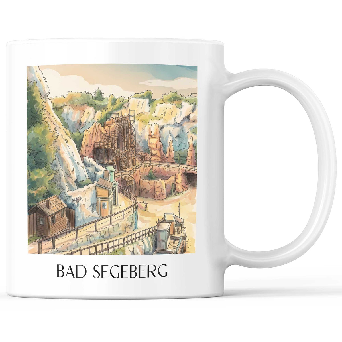 Bad segeberg Kaffeebecher - Holstein - Deutschland Becher - Kaffeetasse im Aquarell Stil - favplace