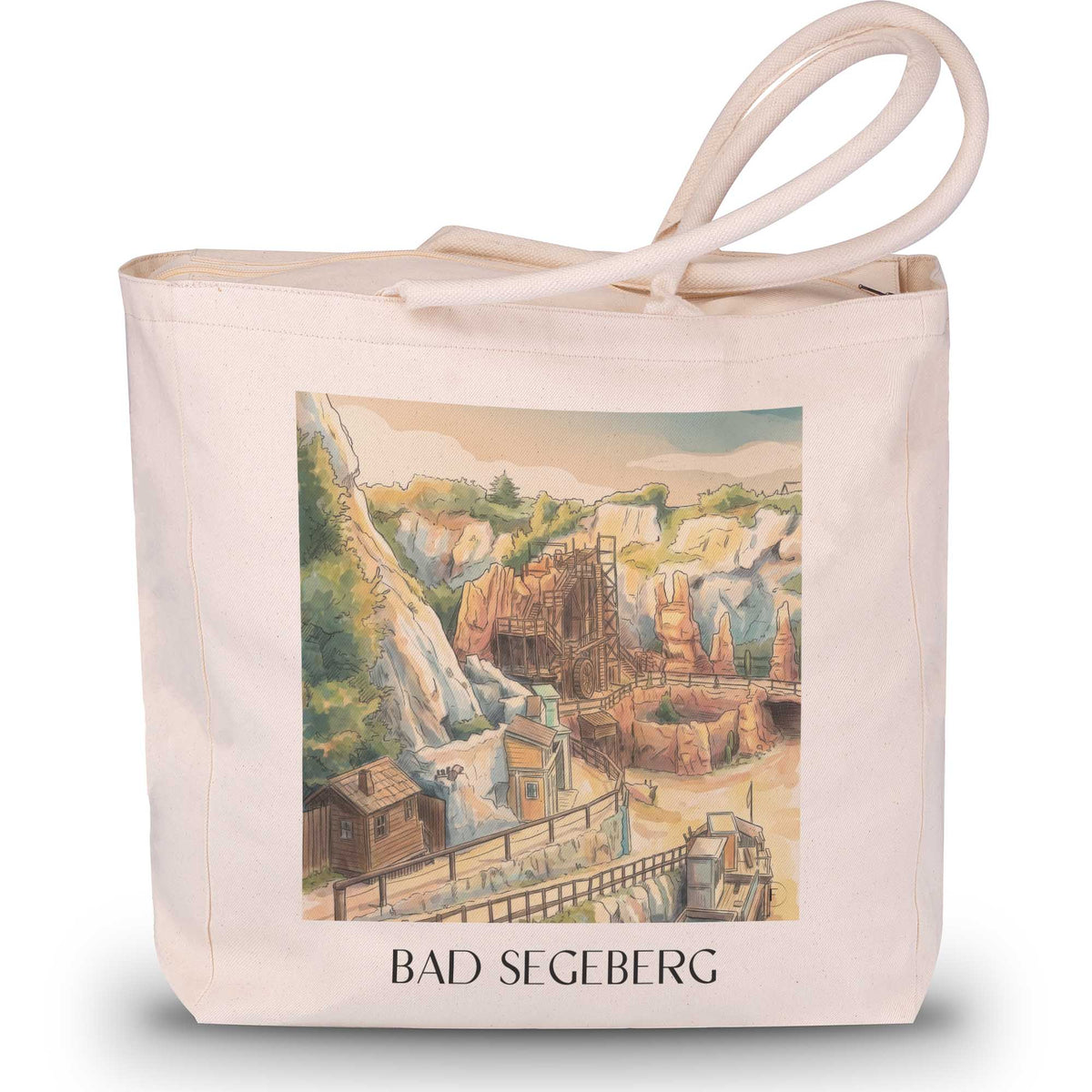 Bad segeberg Shopping Tasche - Holstein - Deutschland Tote Bag - Einkaufstasche im Aquarell Stil - favplace