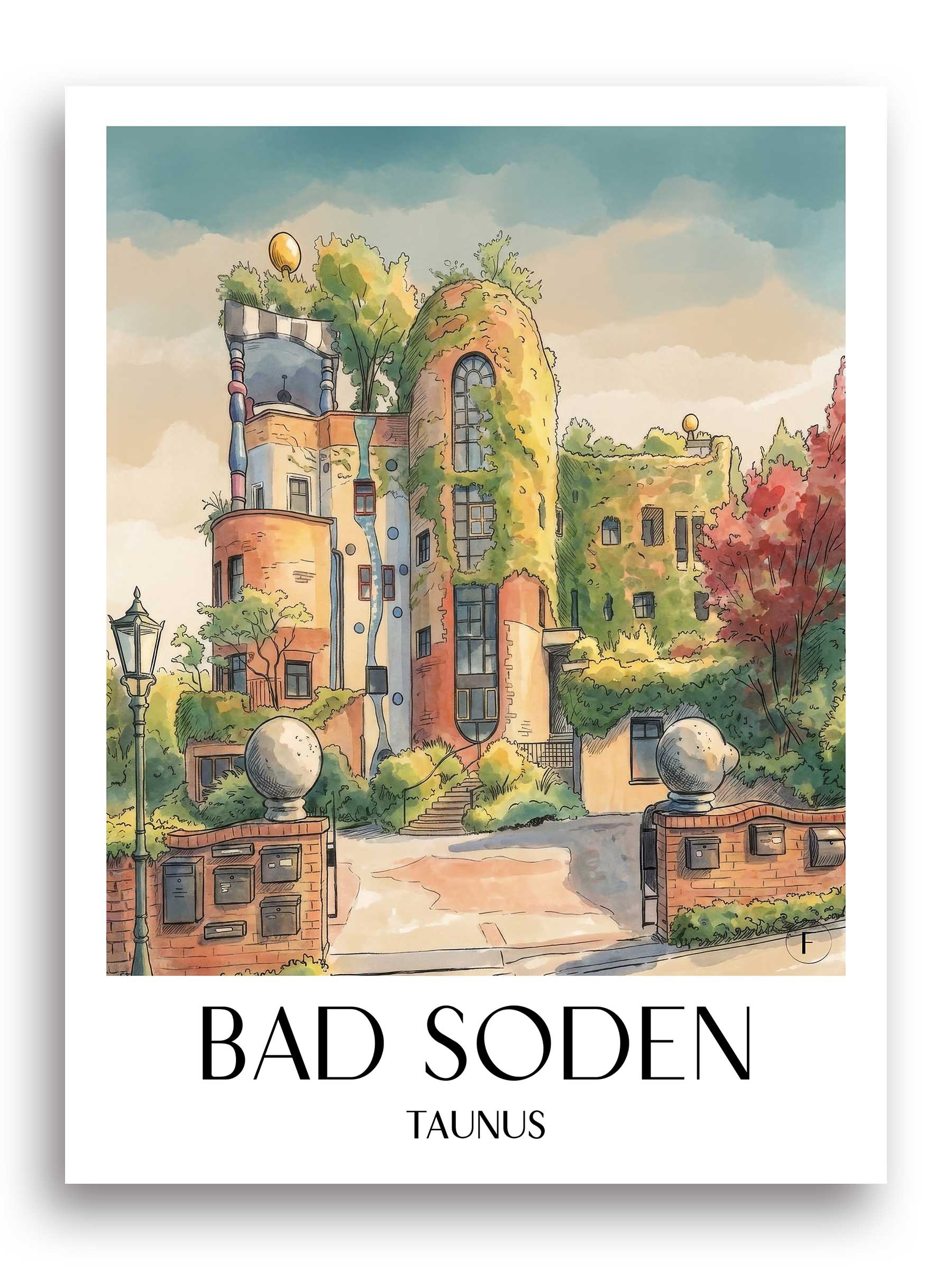 bad-soden-taunus-deutschland-poster-aquarell