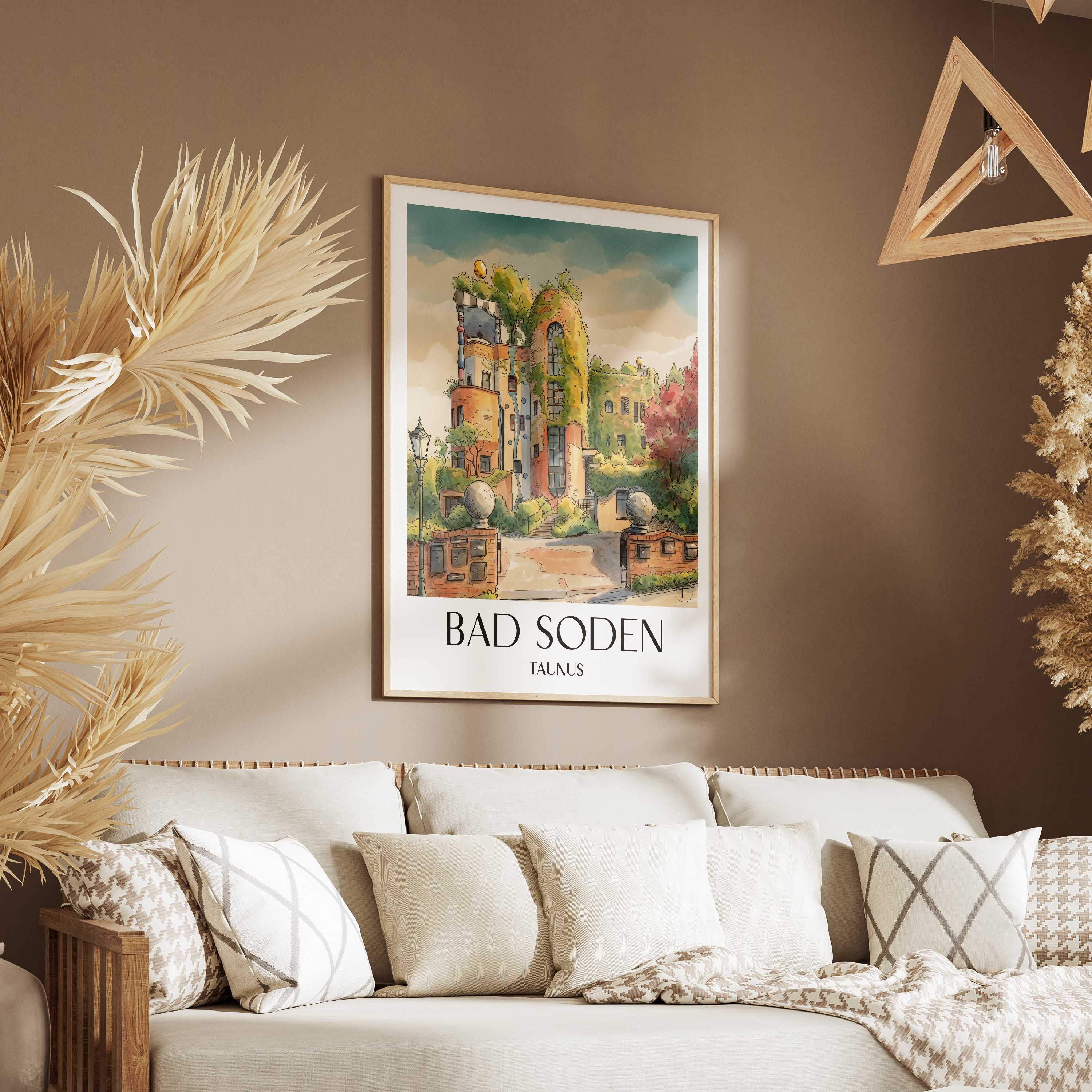 bad-soden-taunus-deutschland-poster-aquarell