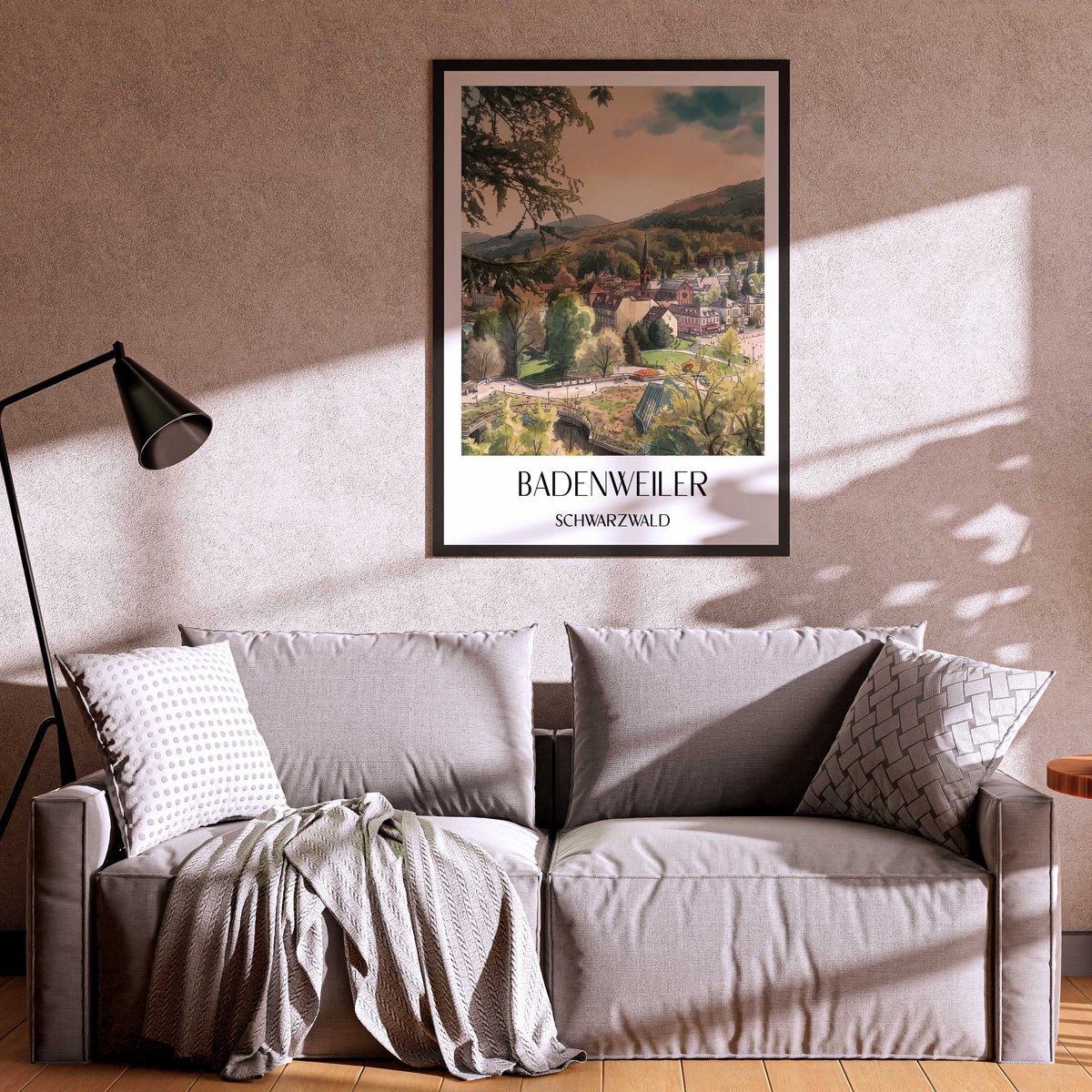 badenweiler-schwarzwald-deutschland-poster-aquarell