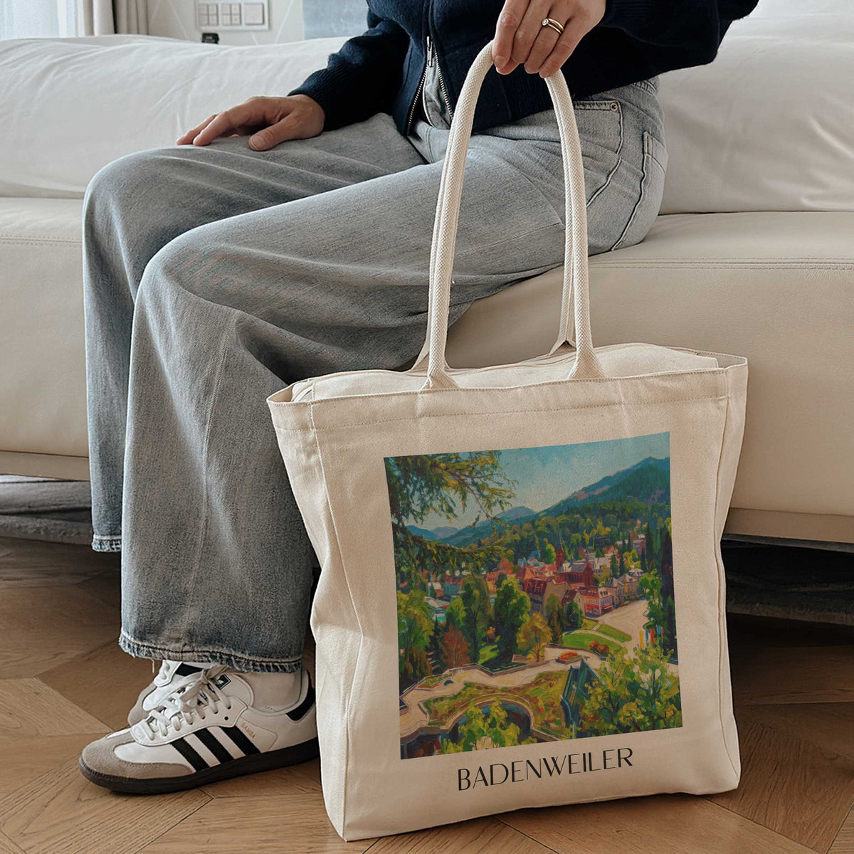badenweiler-schwarzwald-deutschland-einkaufstasche-oil-painting-oelgemaelde