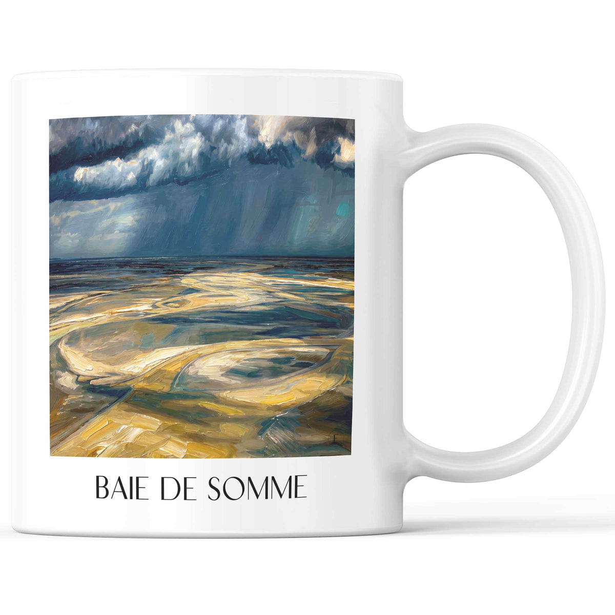 Baie de Somme Kaffeebecher - Frankreich - Frankreich Becher - Kaffeetasse im Ölgemälde Stil - favplace