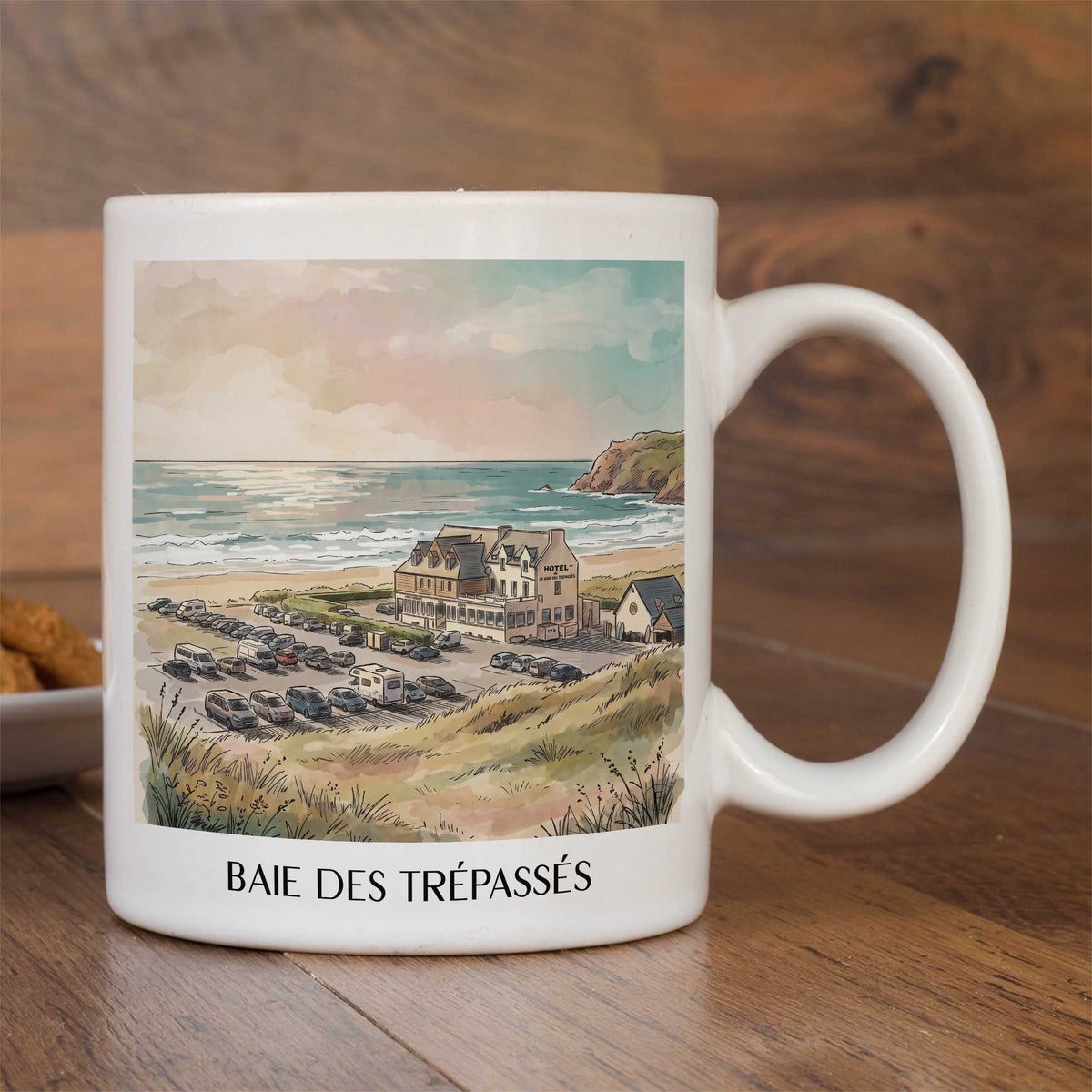 baie-des-trépassés-cap-sizun-frankreich-kaffeebecher-aquarell