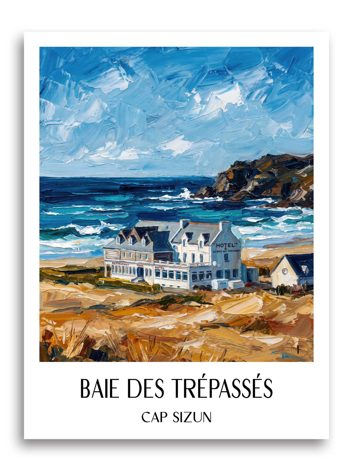 Baie des Trépassés Poster - Cap Sizun - Frankreich Kunstdruck - Ölgemälde von A4 bis A1 - favplace