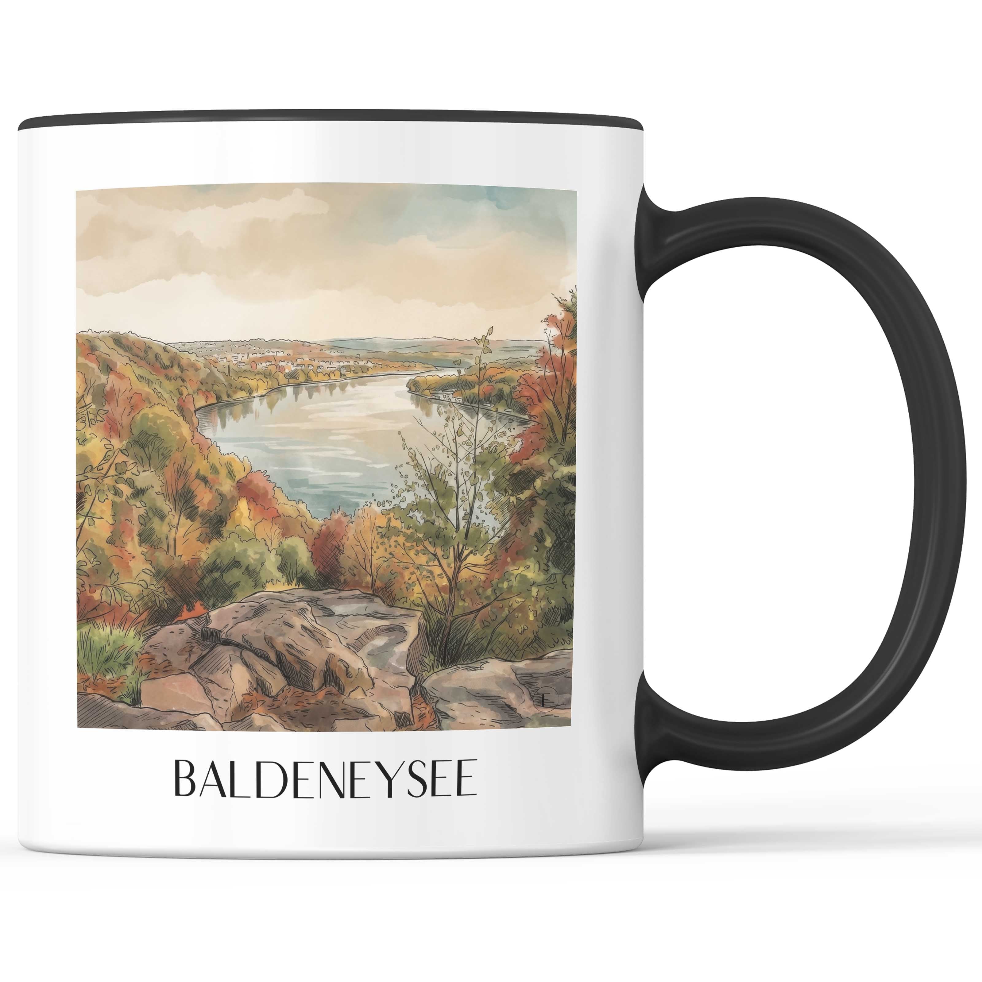 baldeneysee-essen-deutschland-kaffeebecher-aquarell