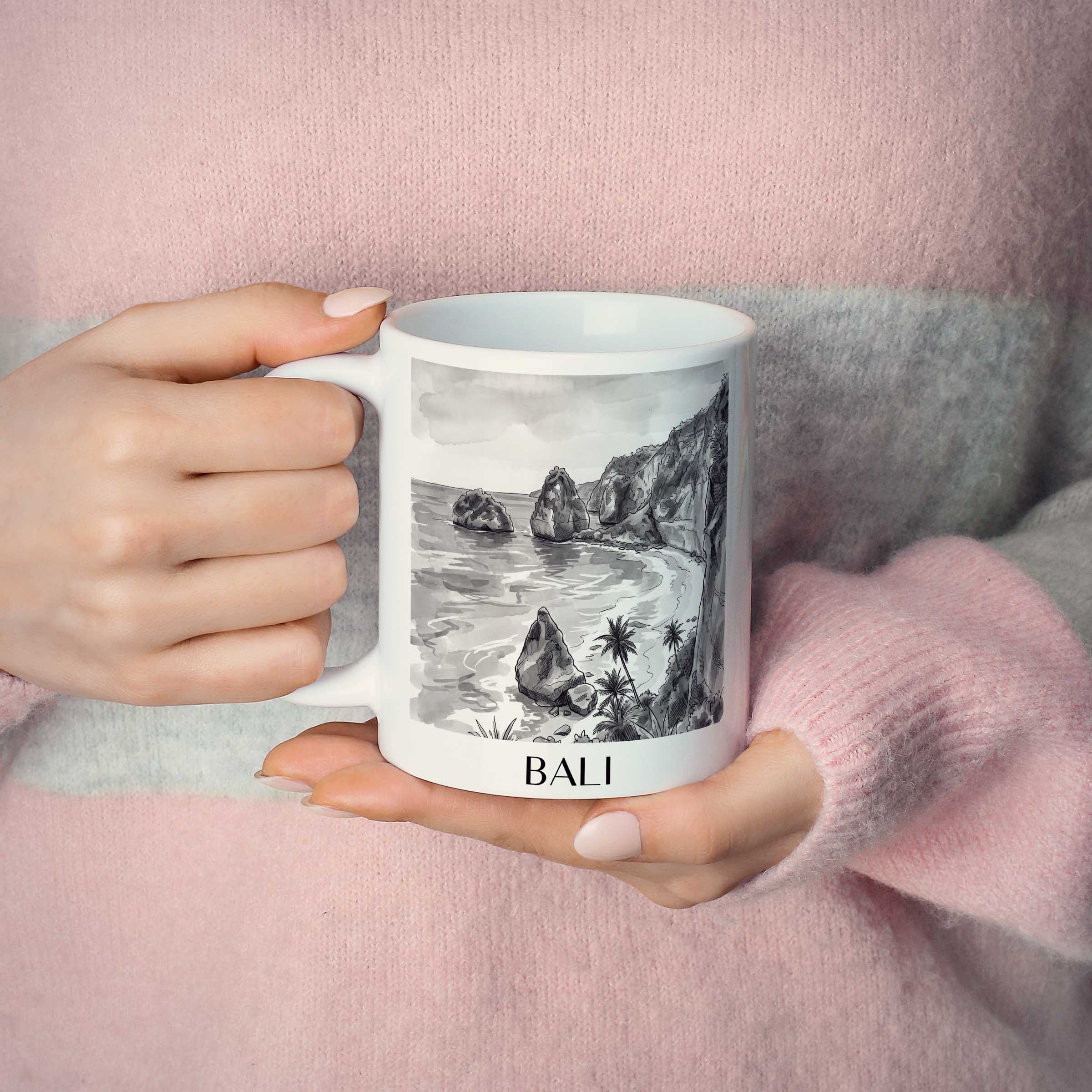 bali-indonesien-kaffeebecher-aquarell-schwarz-weiss