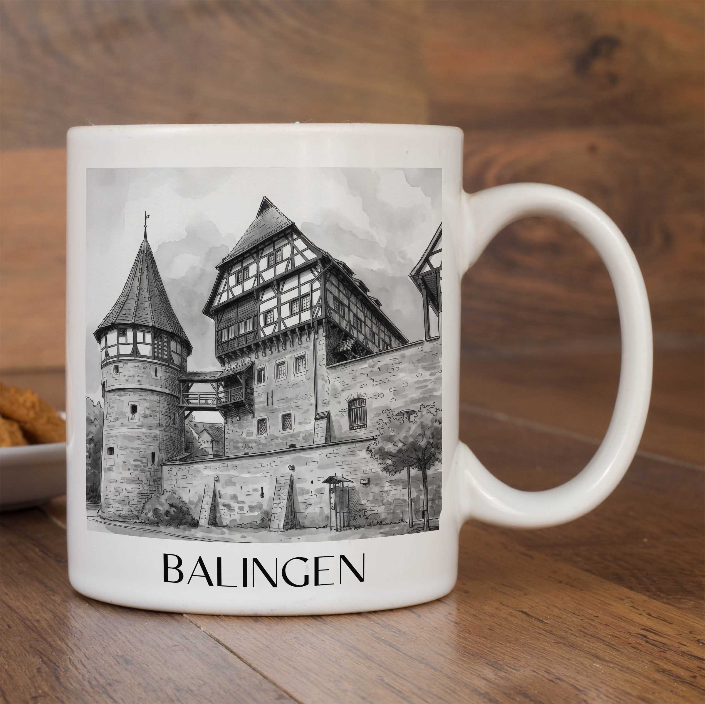balingen-deutschland-kaffeebecher-aquarell-schwarz-weiss