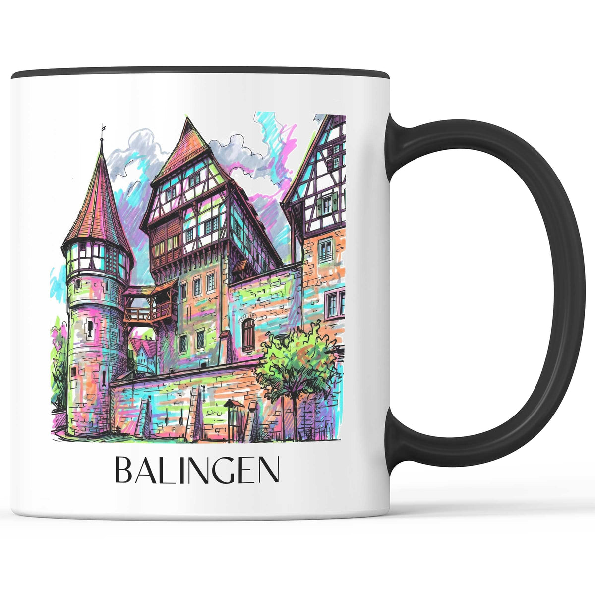 Balingen - Deutschland Becher - Kaffeetasse im Tag Graffiti Stil - favplace