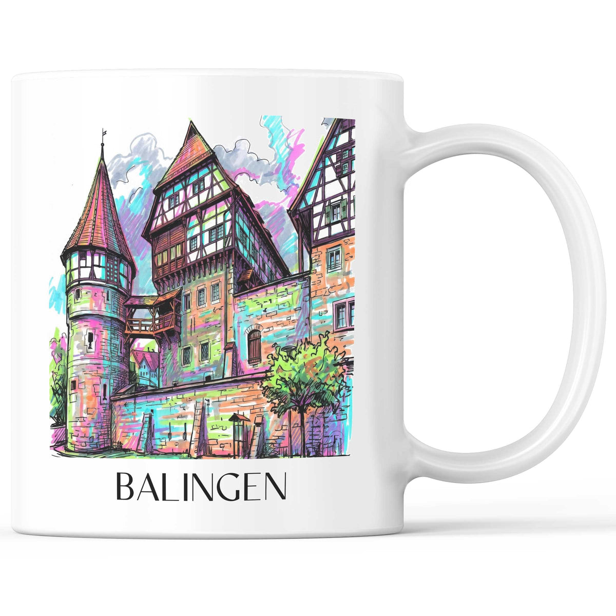 Balingen - Deutschland Becher - Kaffeetasse im Tag Graffiti Stil - favplace