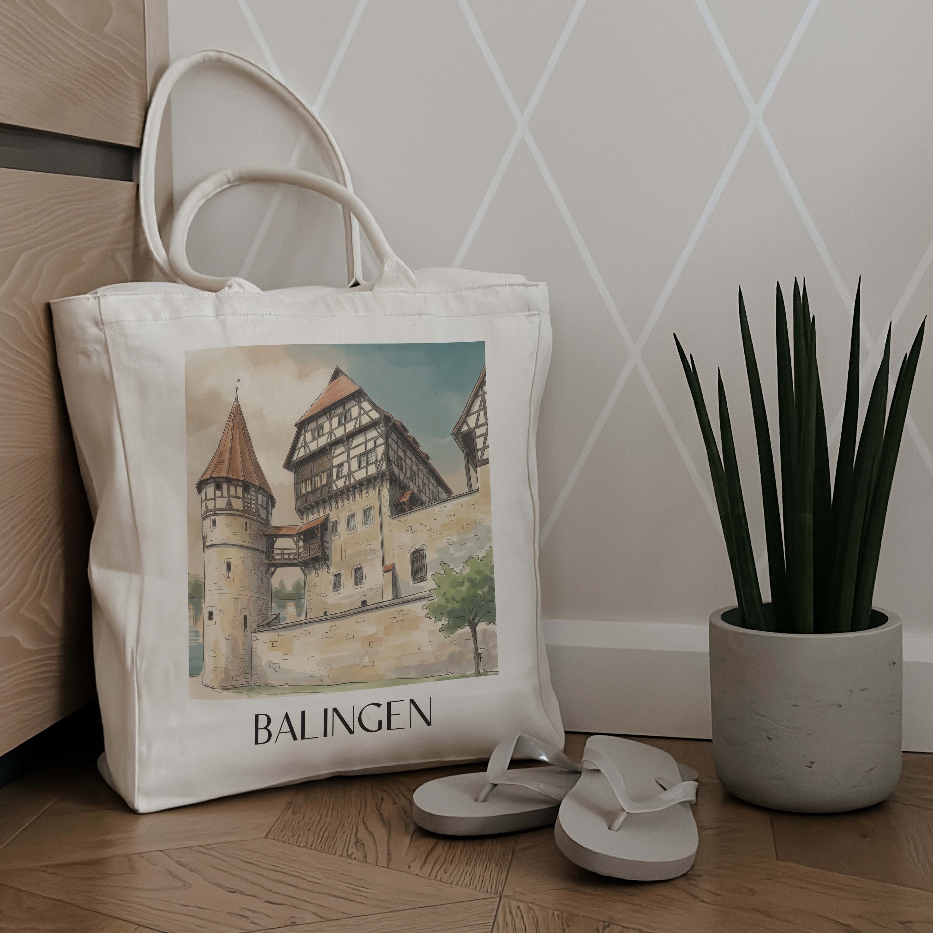 balingen-deutschland-einkaufstasche-aquarell