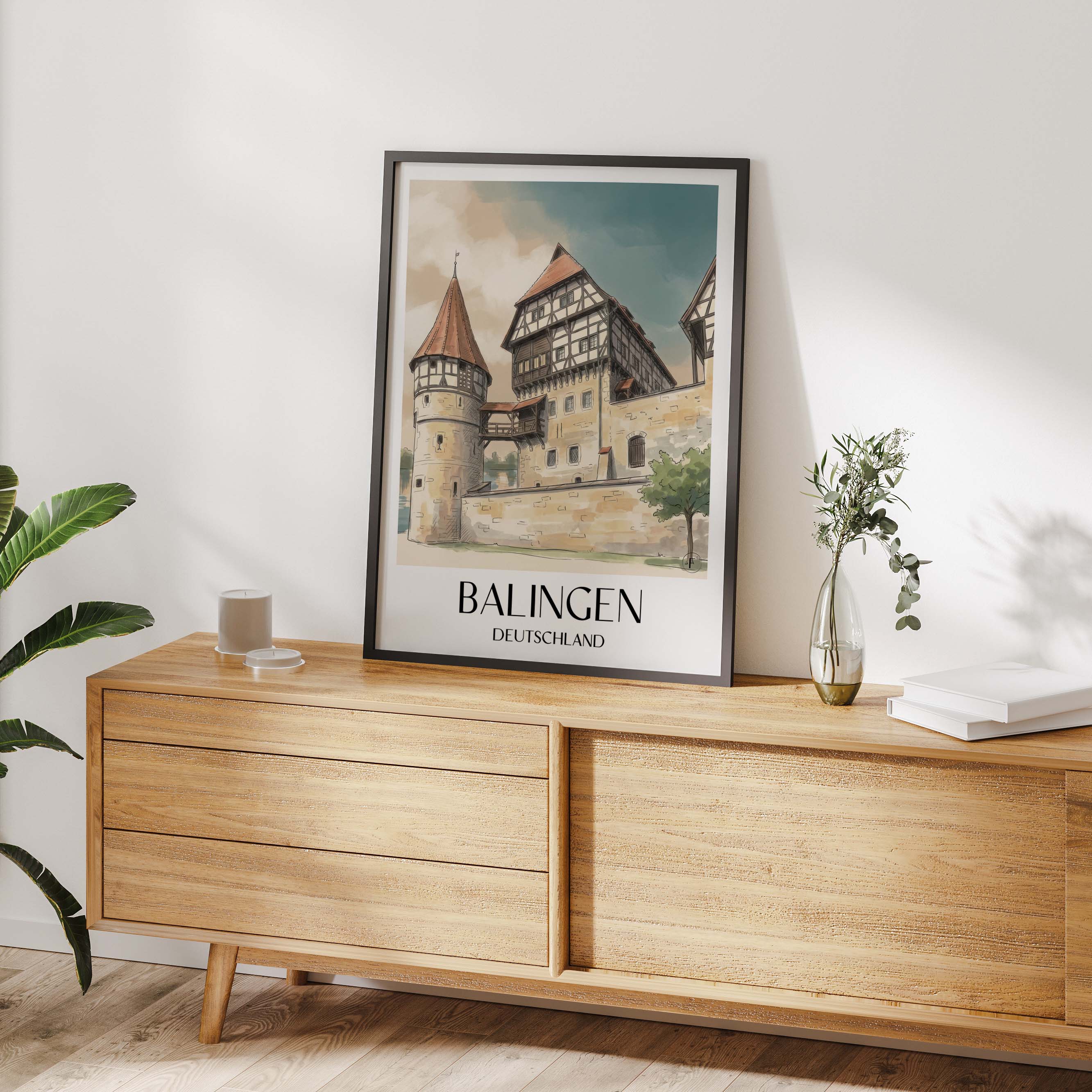 balingen-deutschland-poster-aquarell