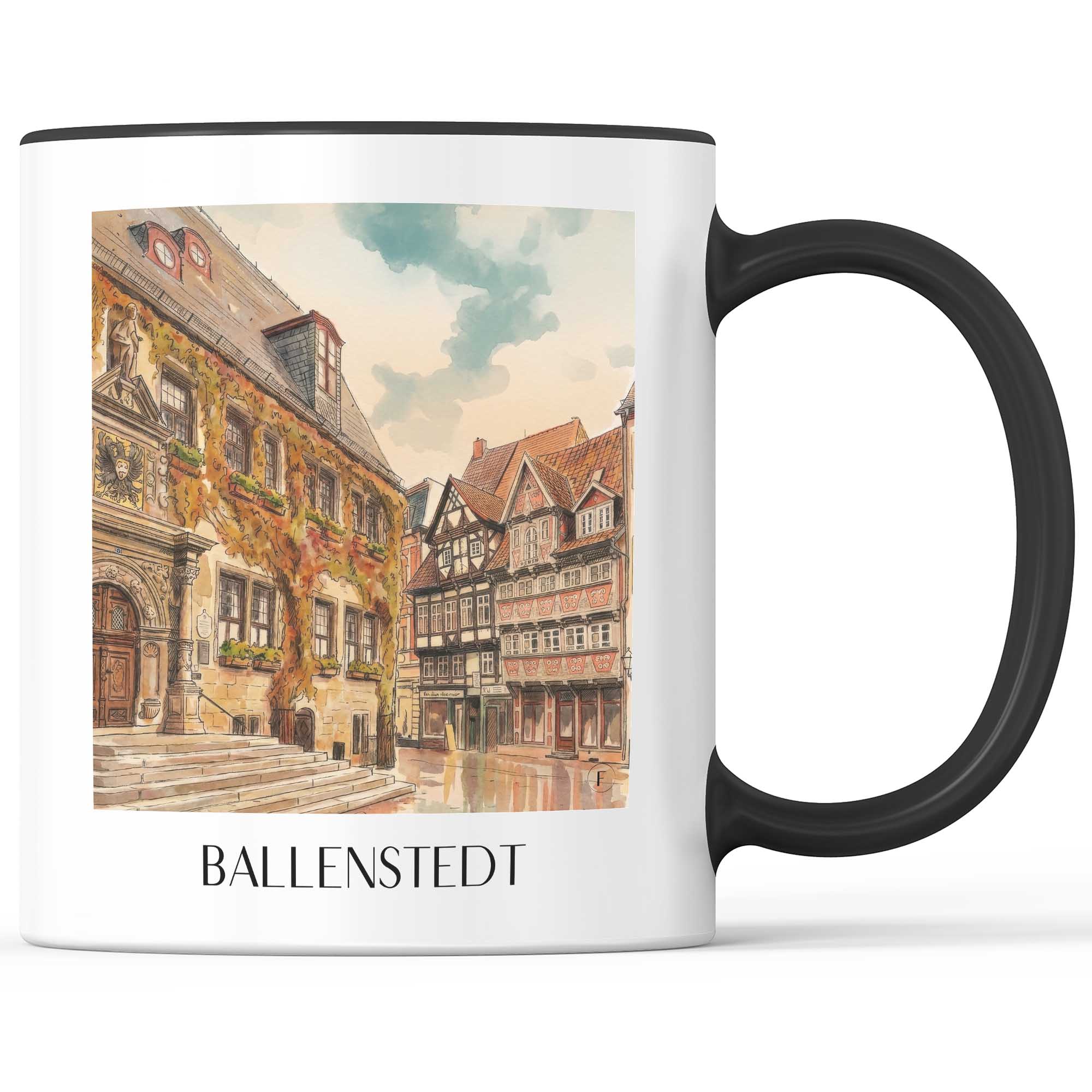 ballenstedt-harz-deutschland-kaffeebecher-aquarell