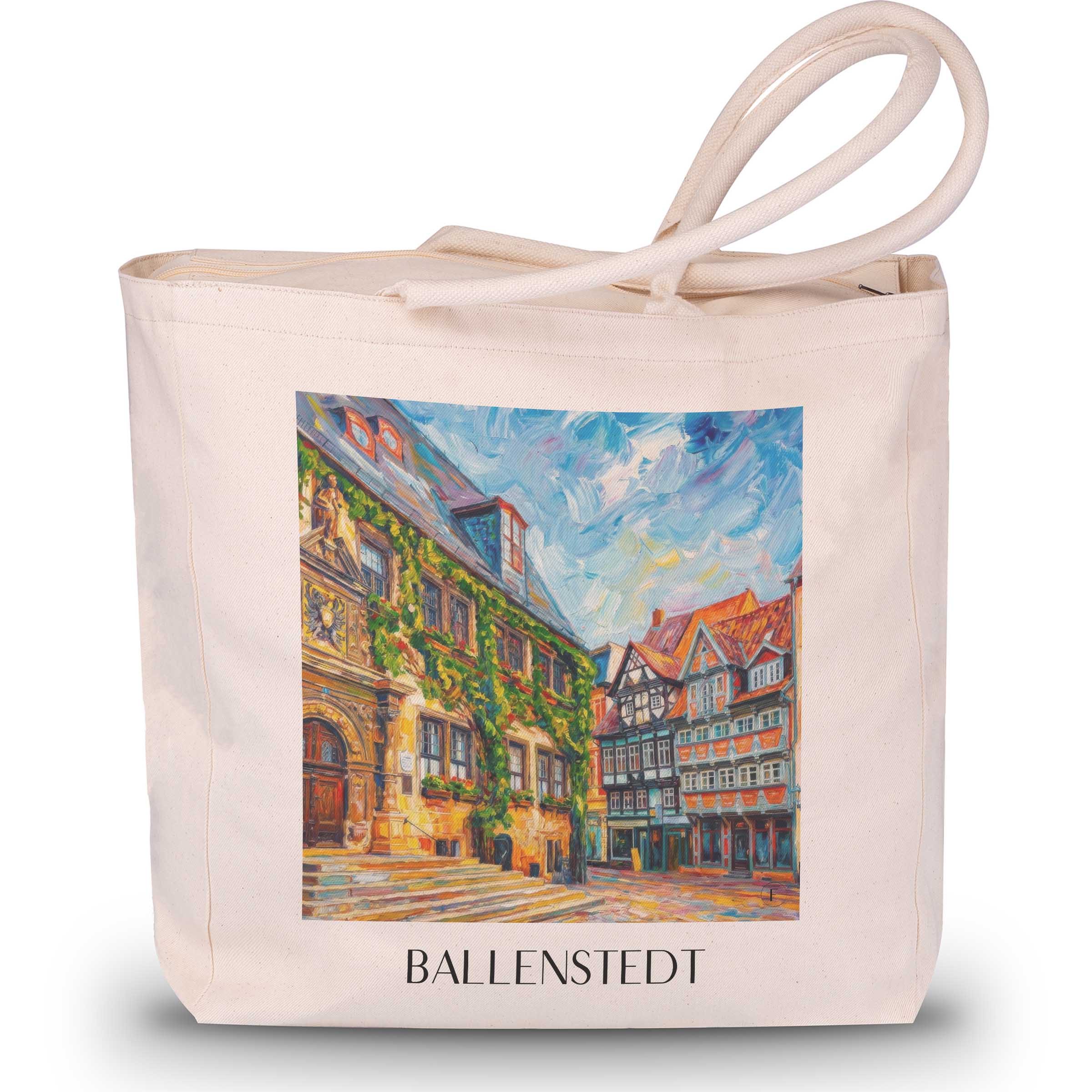 ballenstedt-harz-deutschland-einkaufstasche-oil-painting-oelgemaelde