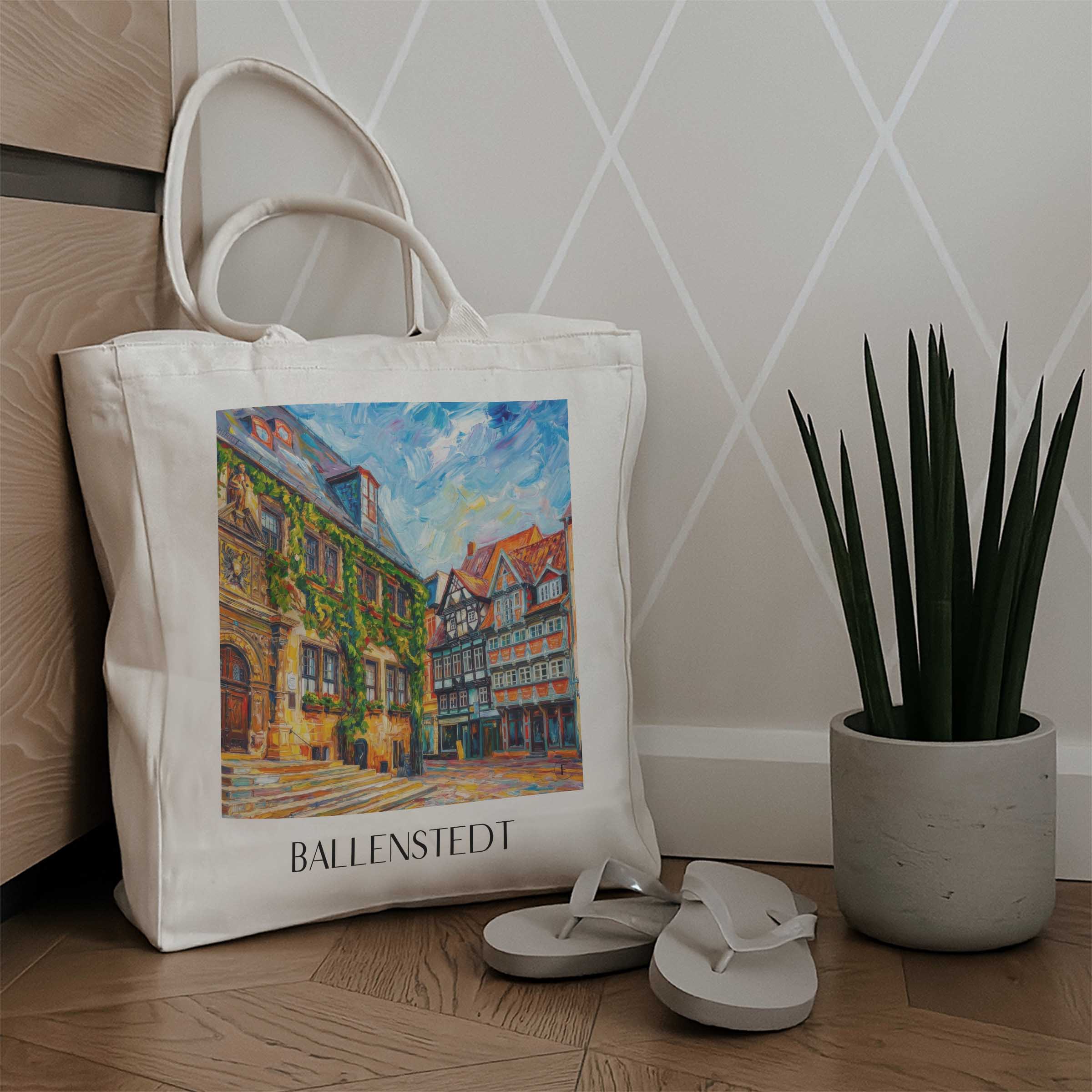 ballenstedt-harz-deutschland-einkaufstasche-oil-painting-oelgemaelde