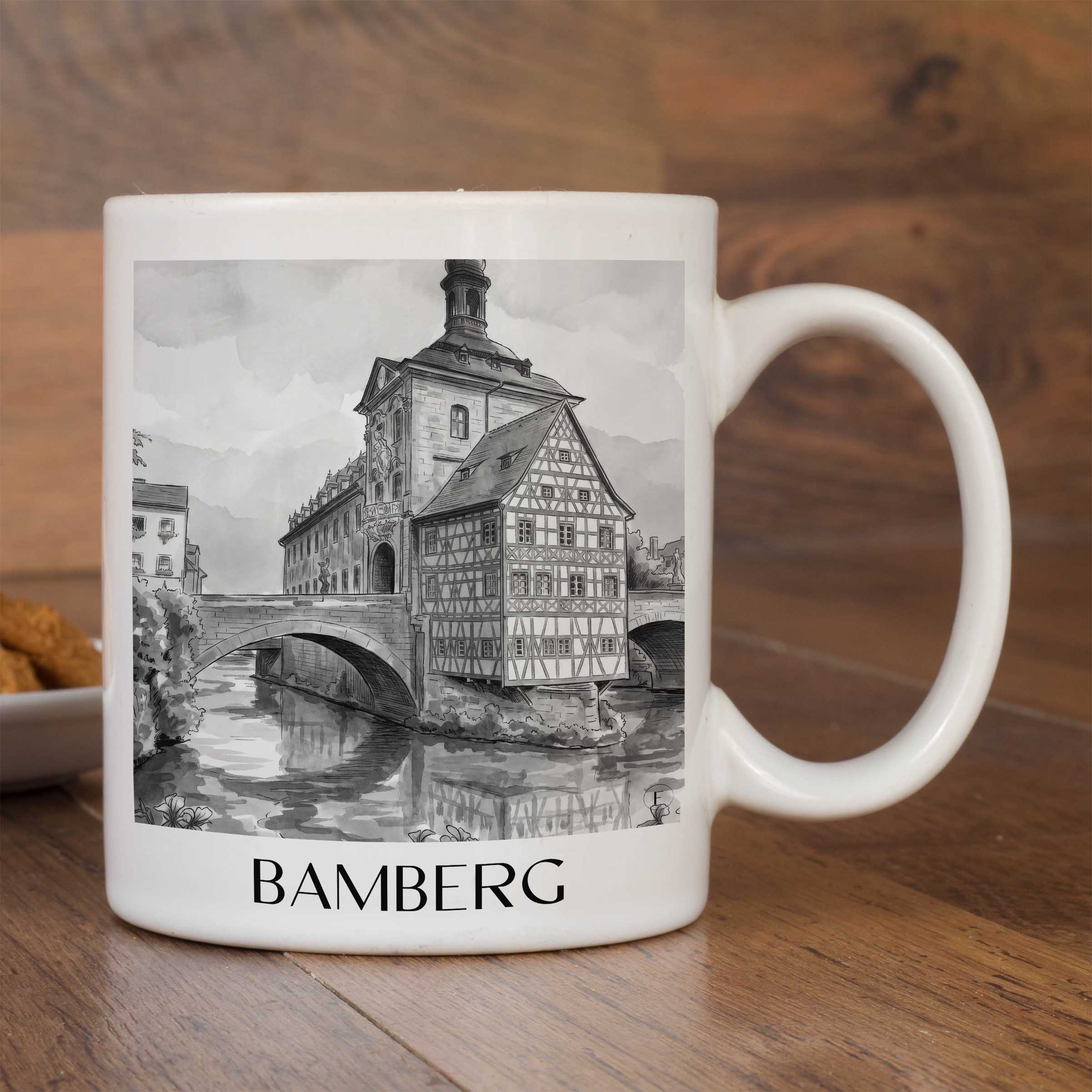 bamberg-deutschland-kaffeebecher-aquarell-schwarz-weiss