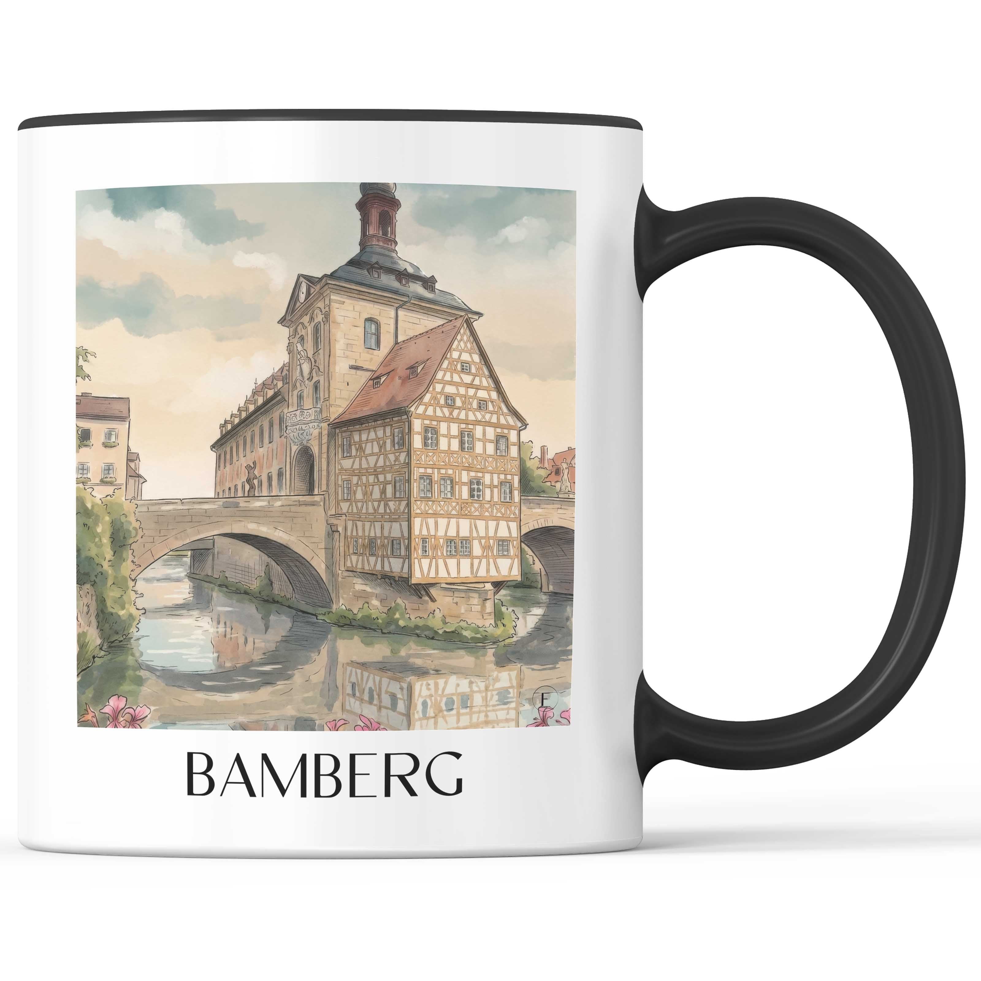 Bamberg - Deutschland Becher - Kaffeetasse im Aquarell Stil - favplace