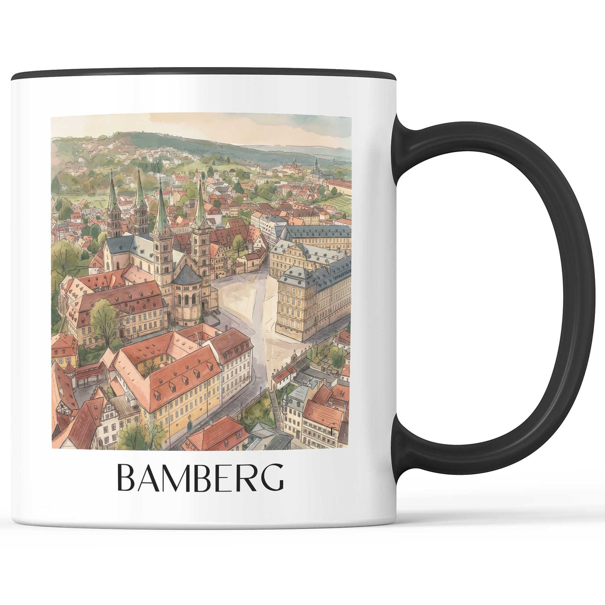 bamberg-oberfranken-deutschland-kaffeebecher-aquarell