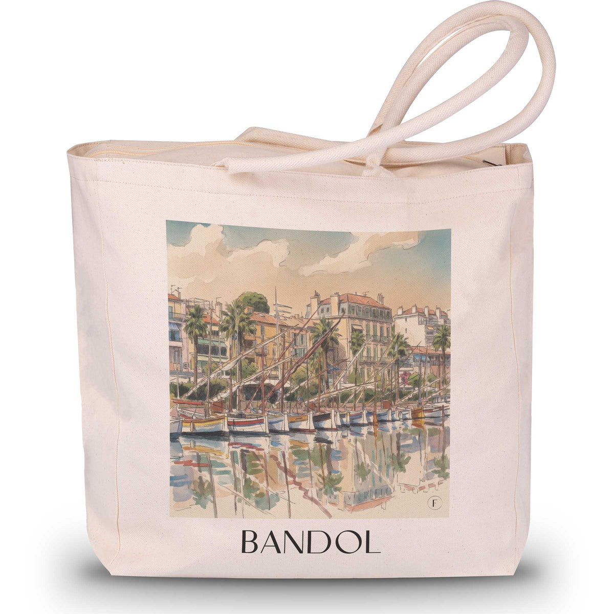 Bandol Shopping Tasche - Côte Provençale - Frankreich Tote Bag - Einkaufstasche im Aquarell Stil - favplace