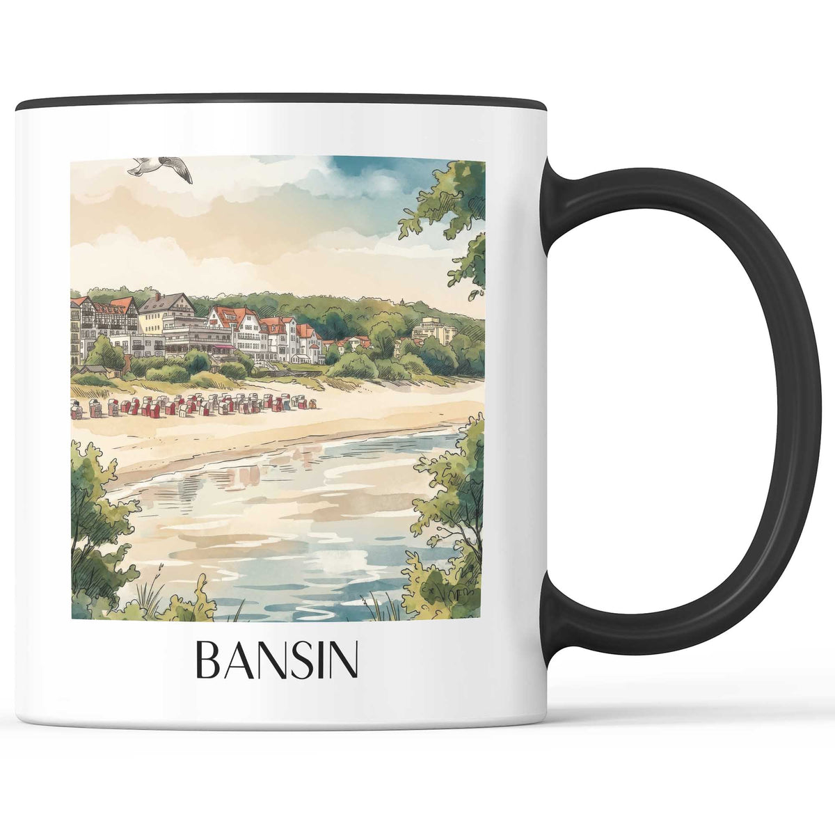 bansin-usedom-deutschland-kaffeebecher-aquarell