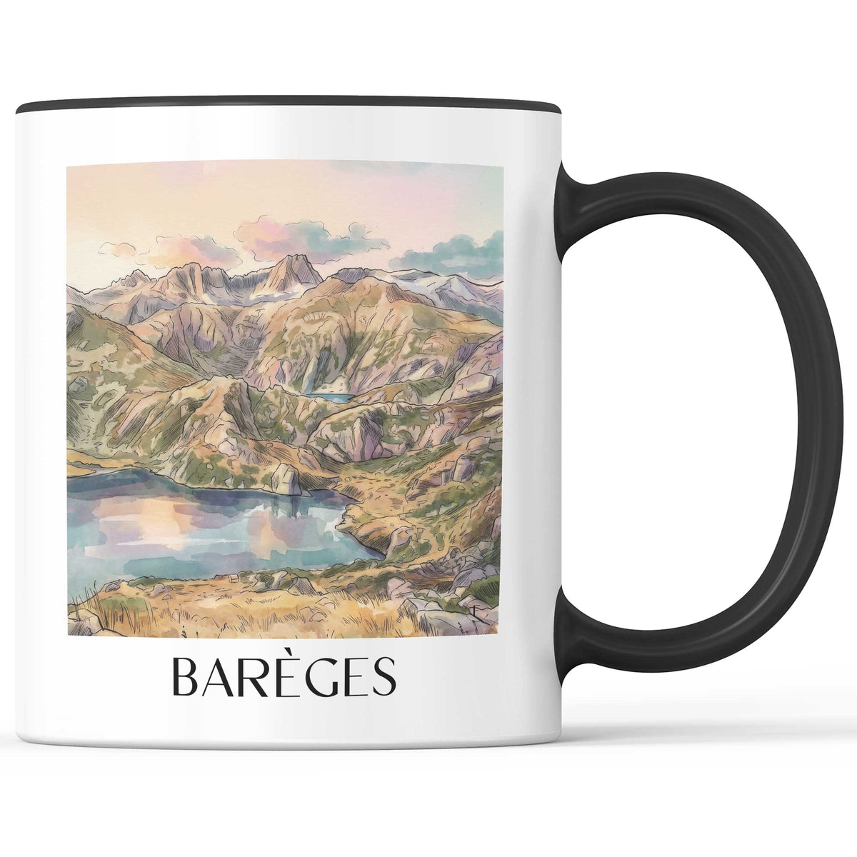 barèges-vallée-du-bastan-frankreich-kaffeebecher-aquarell