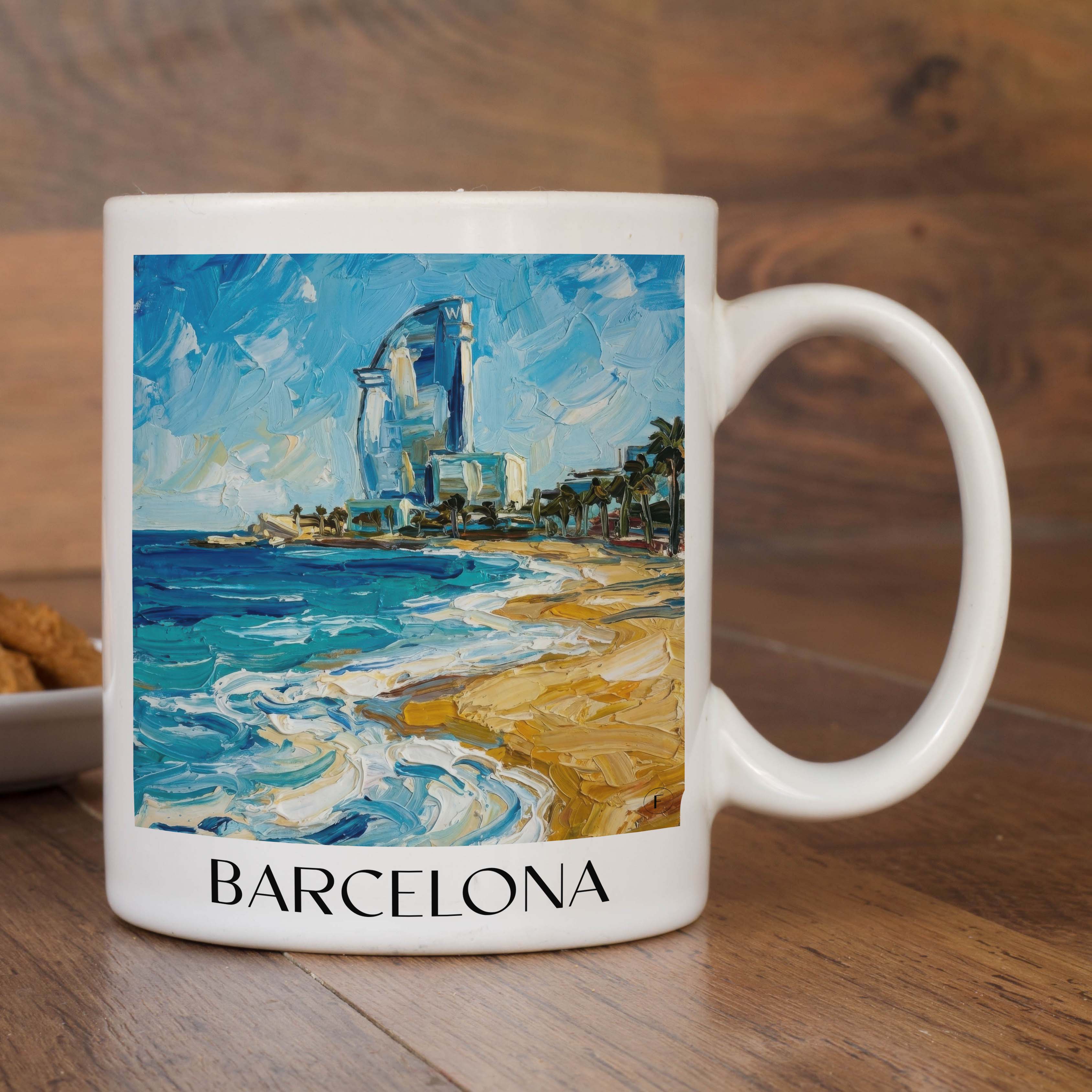 barcelona-spanien-spanien-kaffeebecher-oil-painting-oelgemaelde