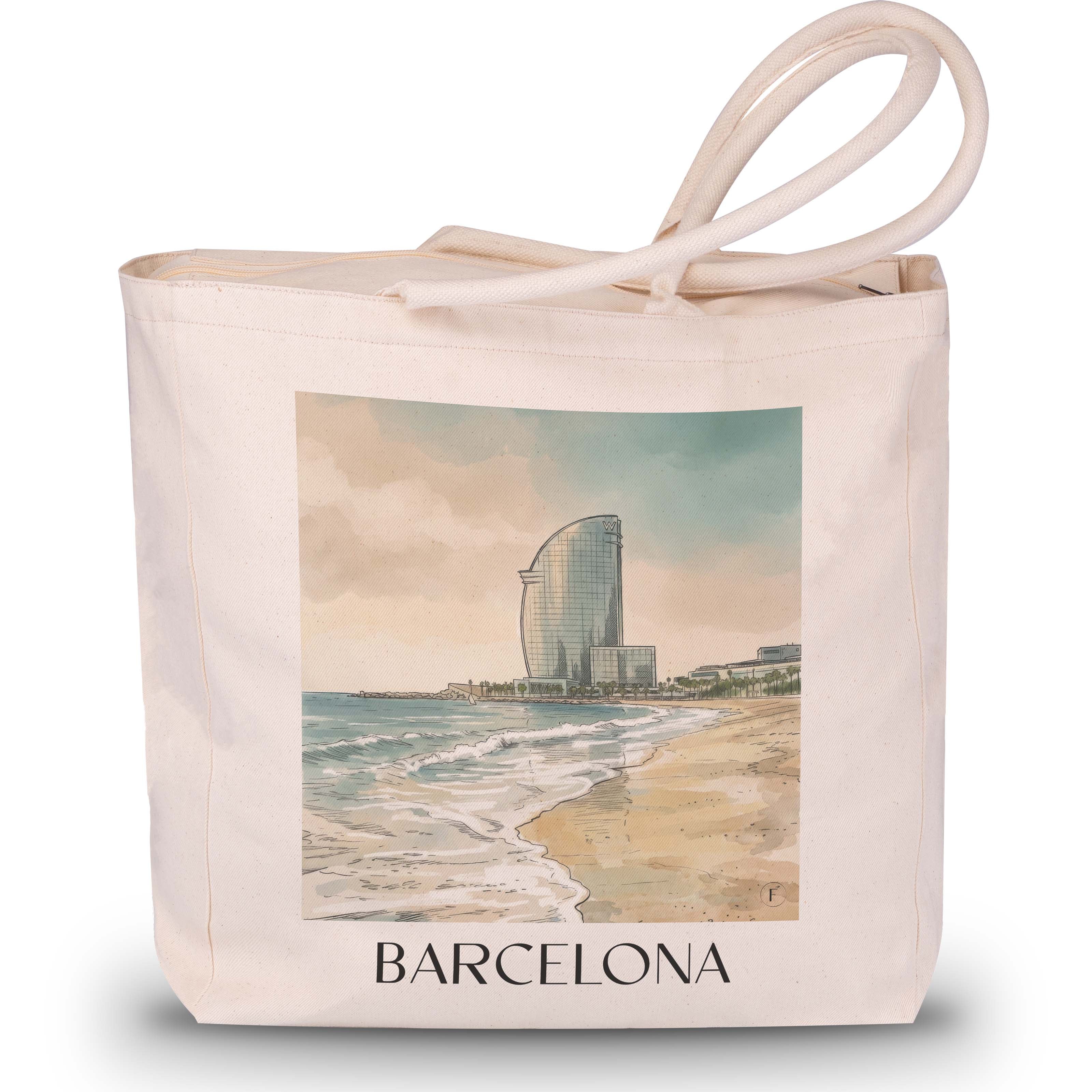 barcelona-spanien-spanien-einkaufstasche-aquarell