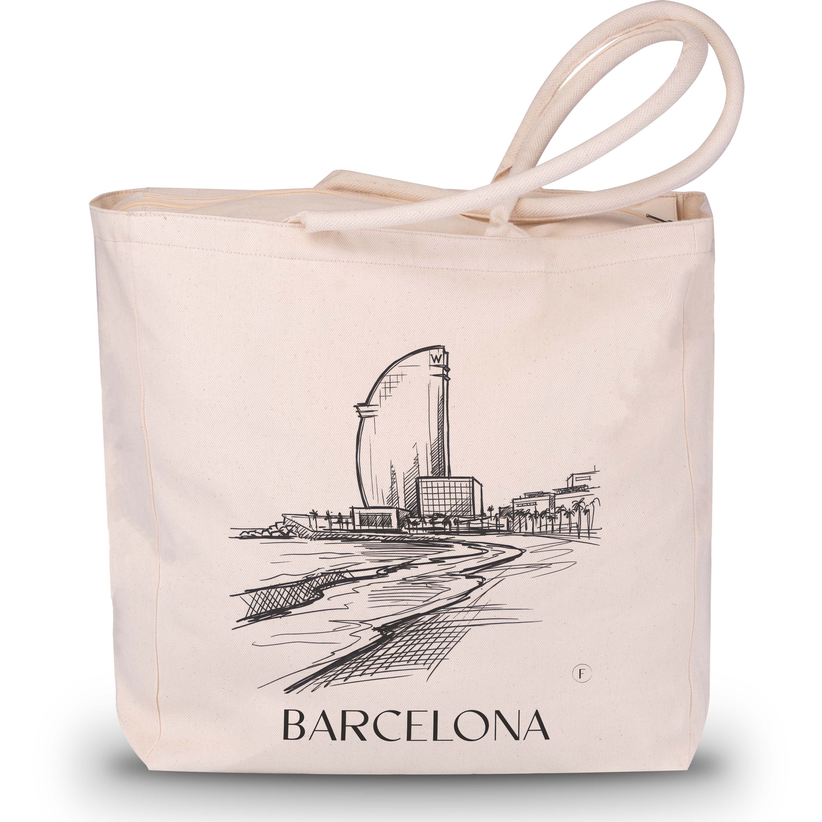 barcelona-spanien-spanien-einkaufstasche-skizze