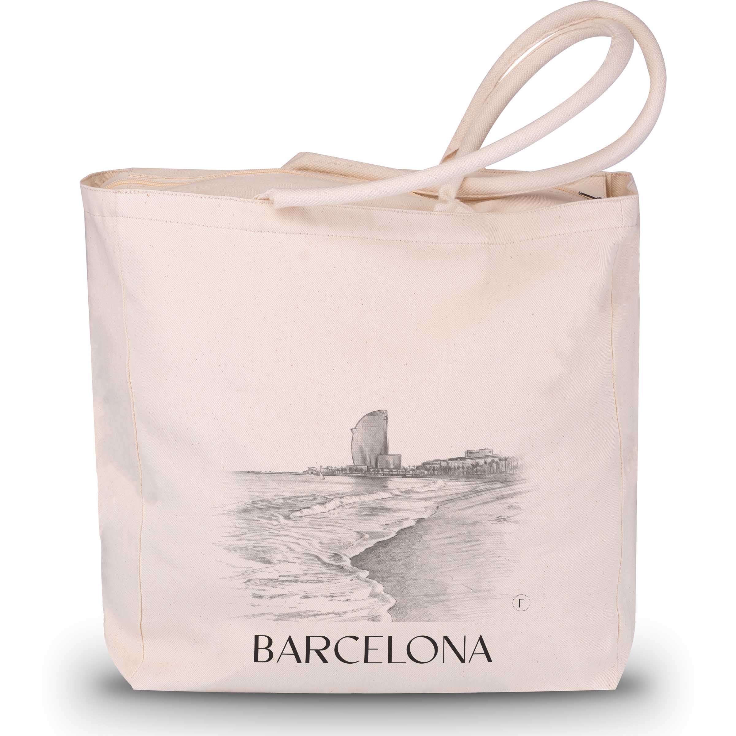 barcelona-spanien-spanien-einkaufstasche-bleistift-zeichnung-drawing