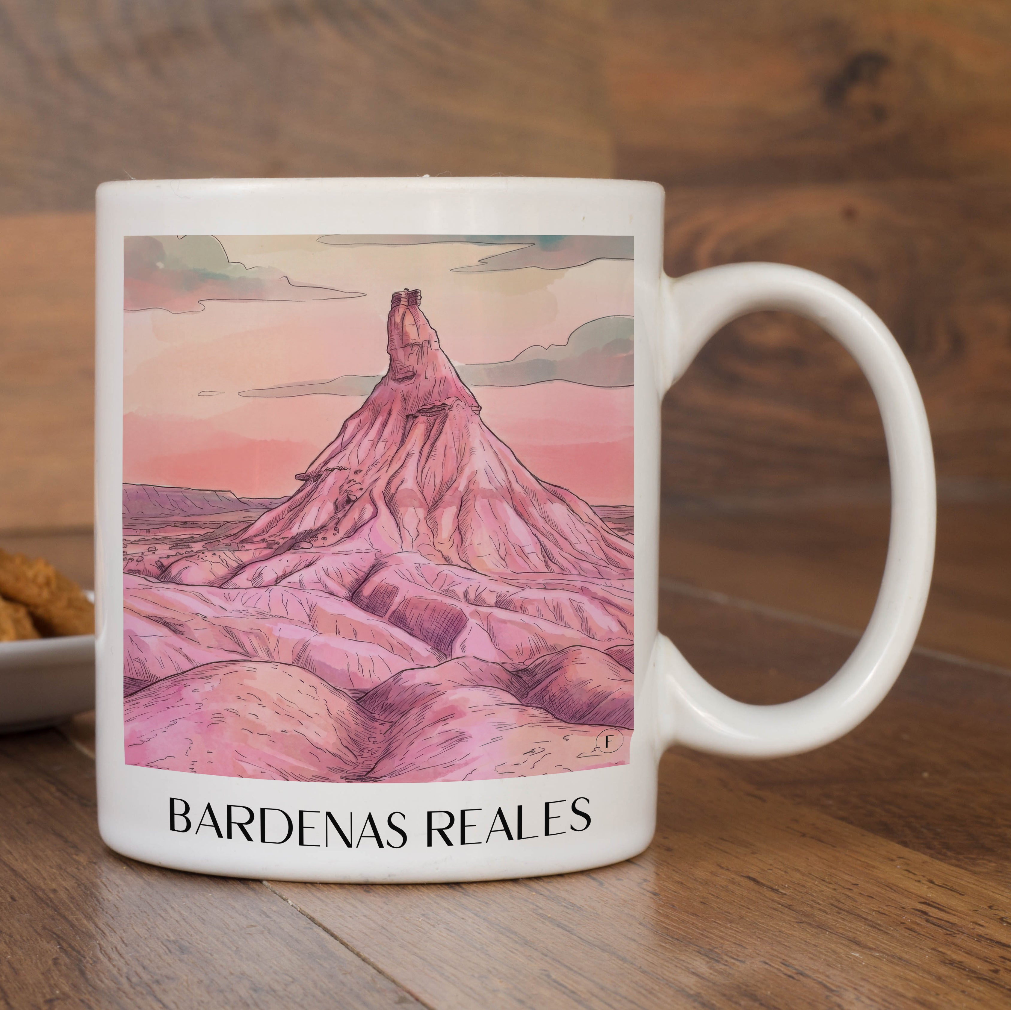 bardenas-reales-spanien-spanien-kaffeebecher-aquarell-pink-rosa