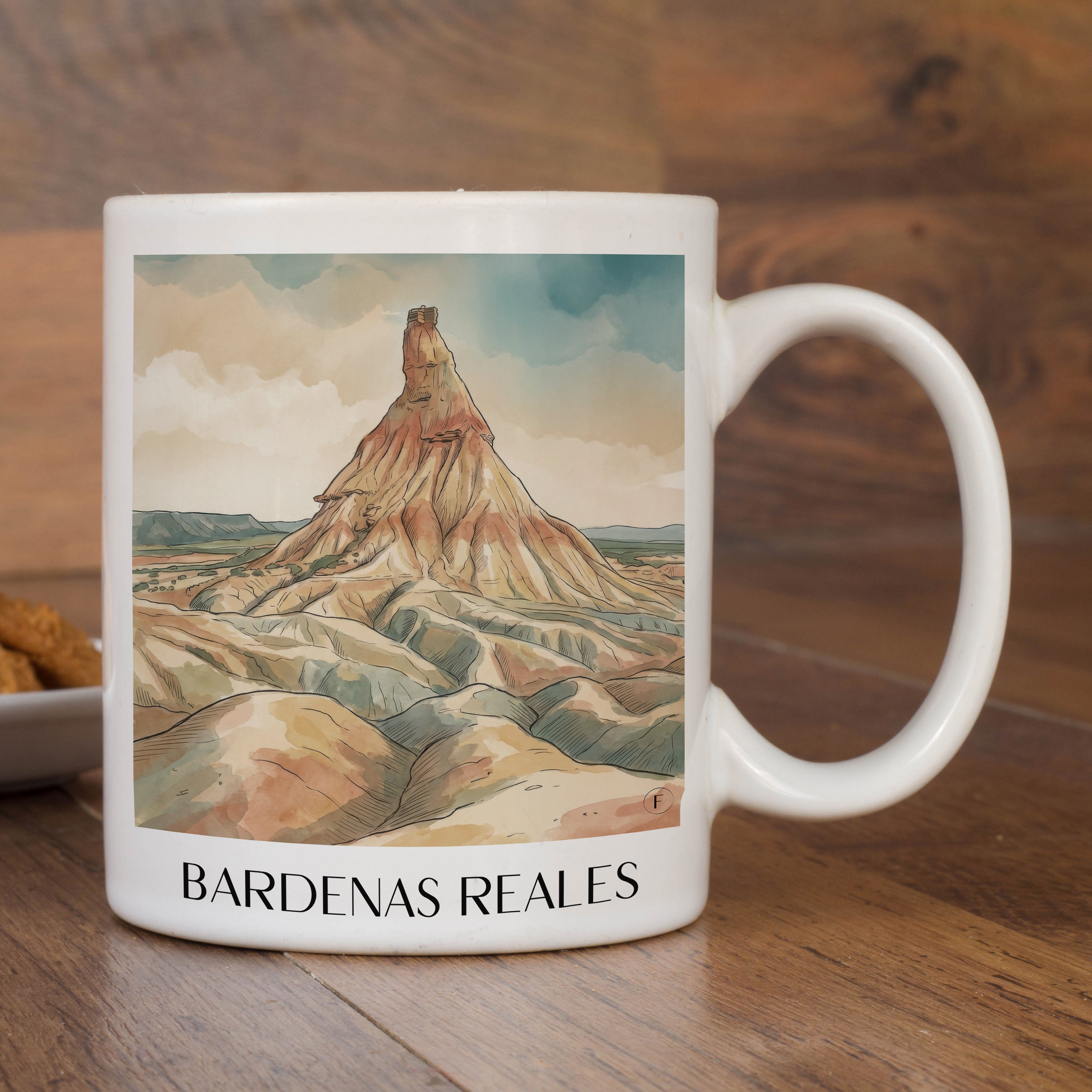 bardenas-reales-spanien-spanien-kaffeebecher-aquarell