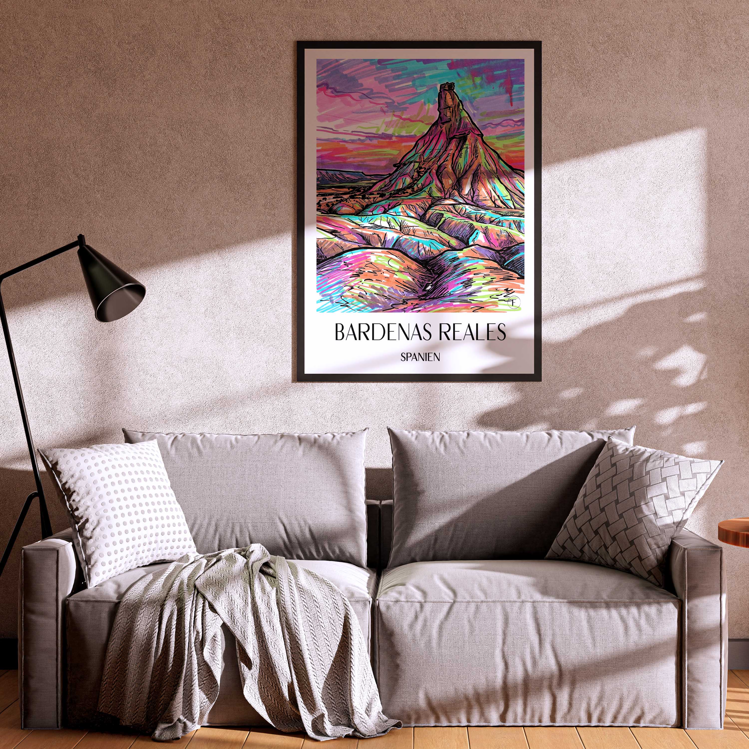 bardenas-reales-spanien-spanien-poster-graffiti