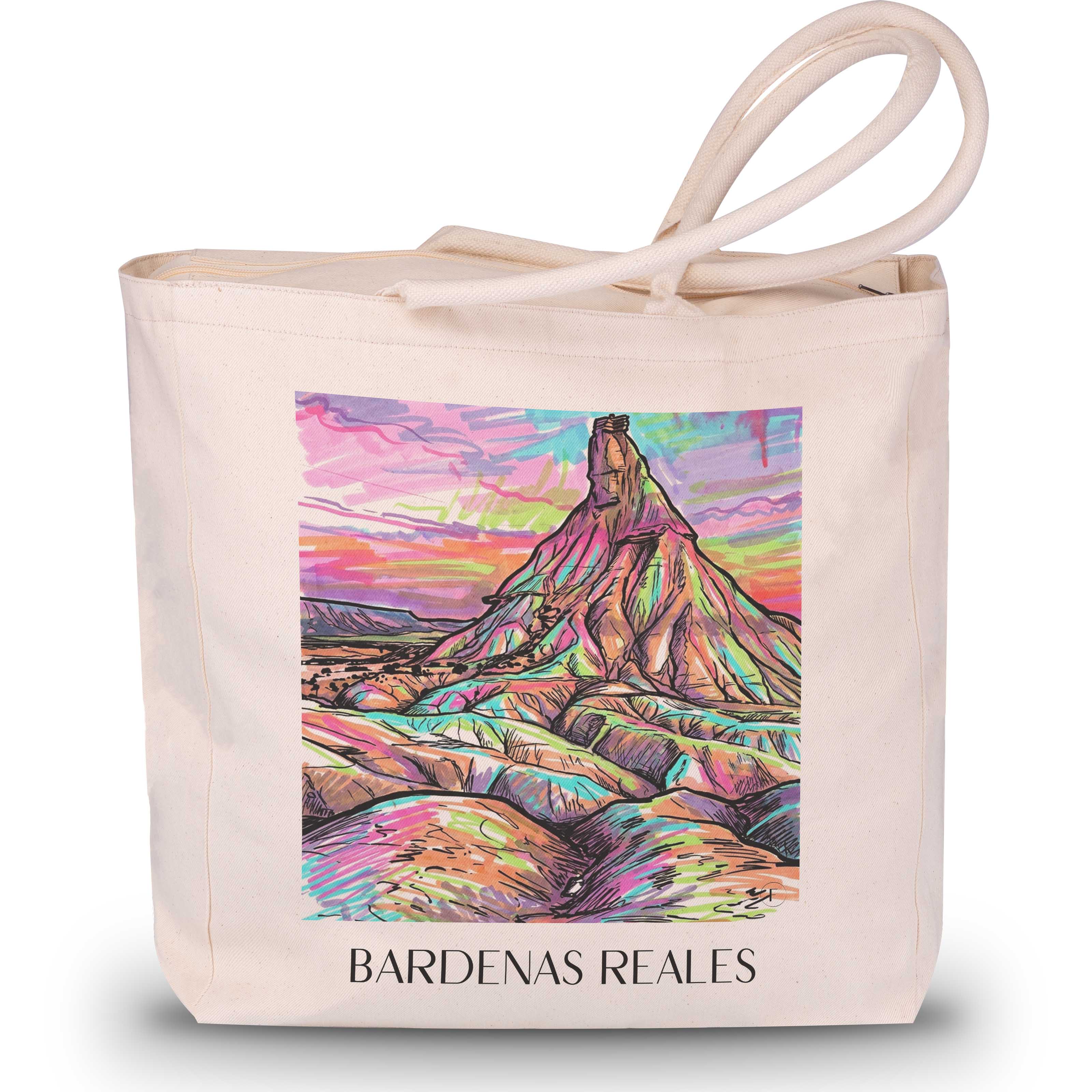 Bardenas Reales Shopping Tasche - Spanien - Spanien Tote Bag - Einkaufstasche im Tag Graffiti Stil - favplace