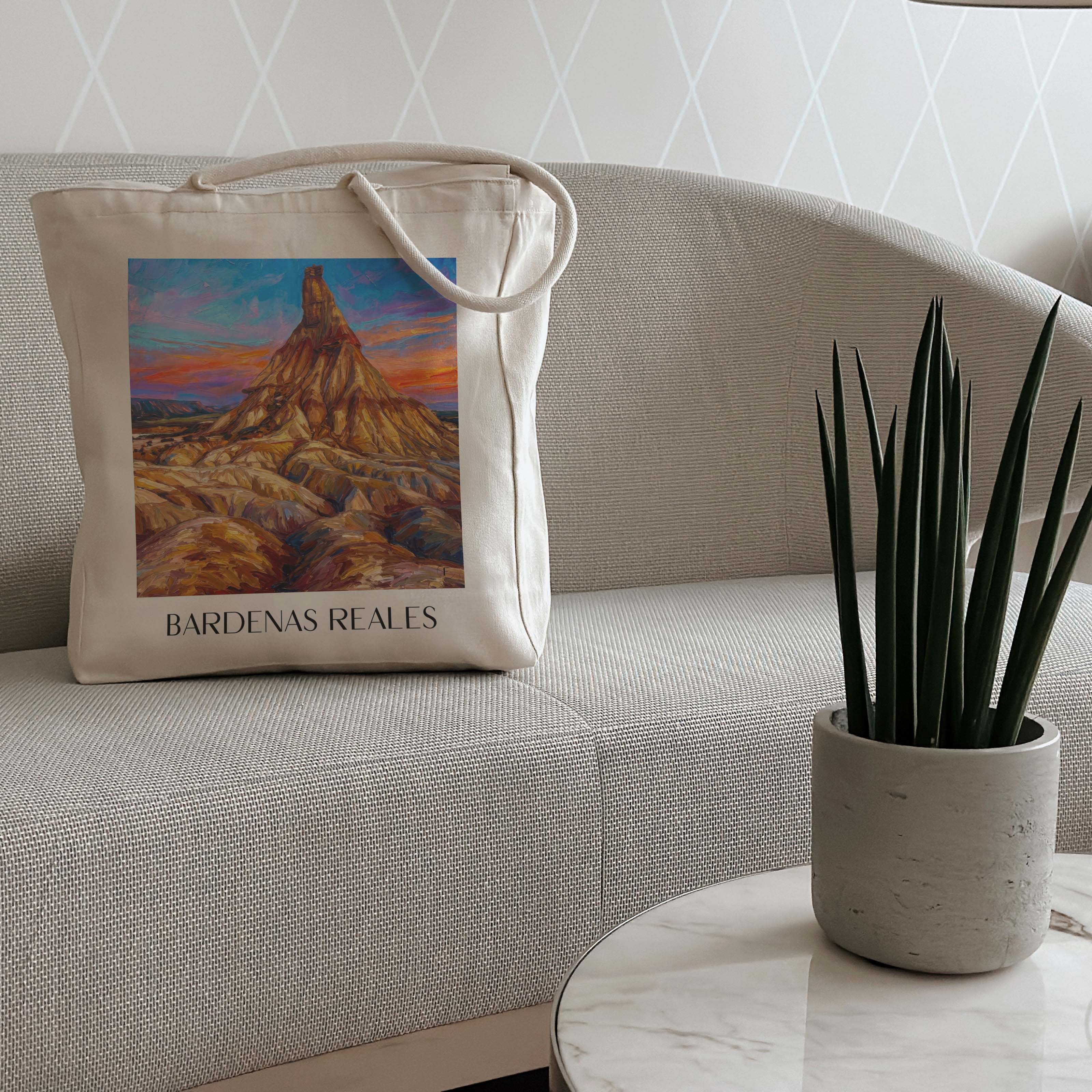 bardenas-reales-spanien-spanien-einkaufstasche-oil-painting-oelgemaelde