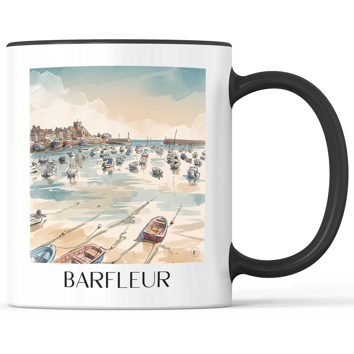 barfleur-cotentin-frankreich-kaffeebecher-aquarell