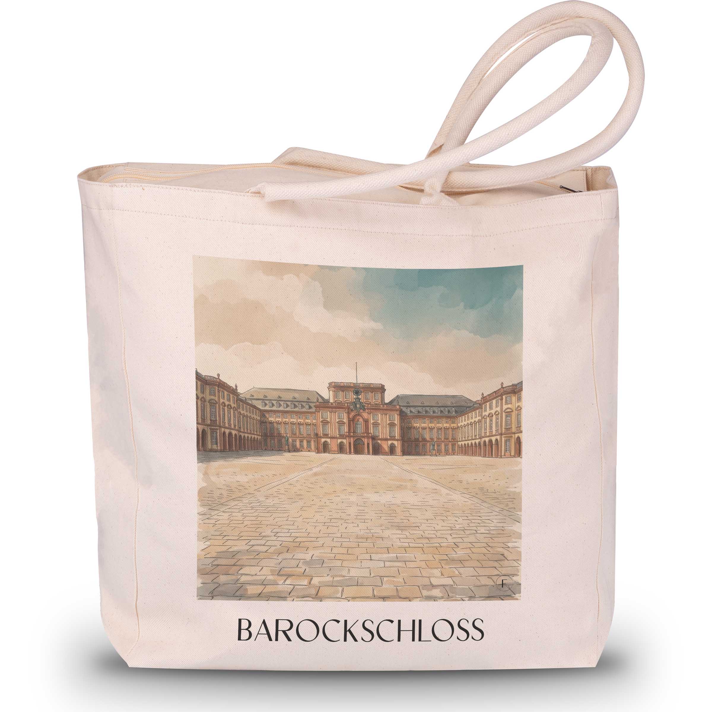 barockschloss-mannheim-deutschland-einkaufstasche-aquarell